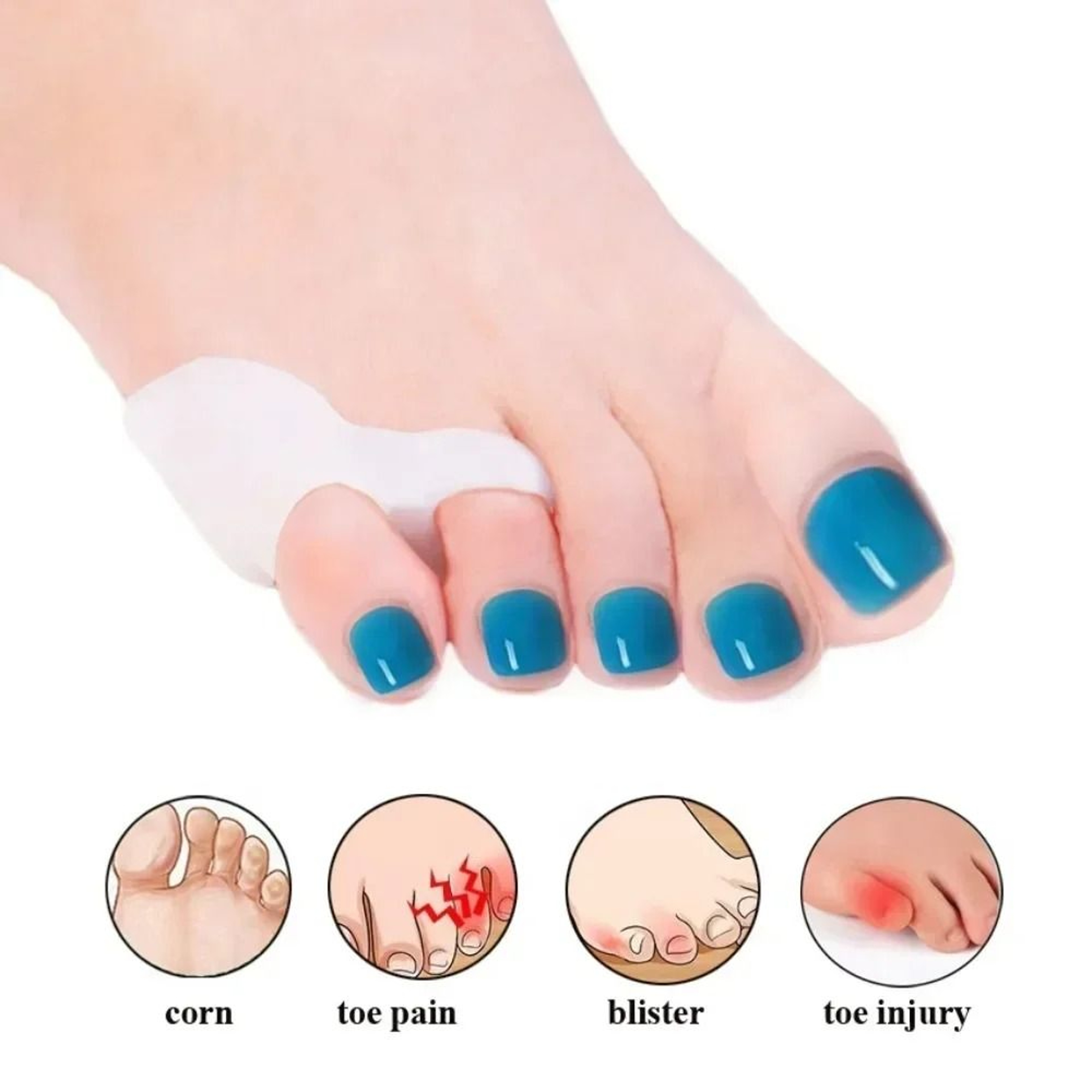 Silicone Toe Separators And Gel Hallux Valgus Bunion Corrector Spacers 2 Pcs Set 1