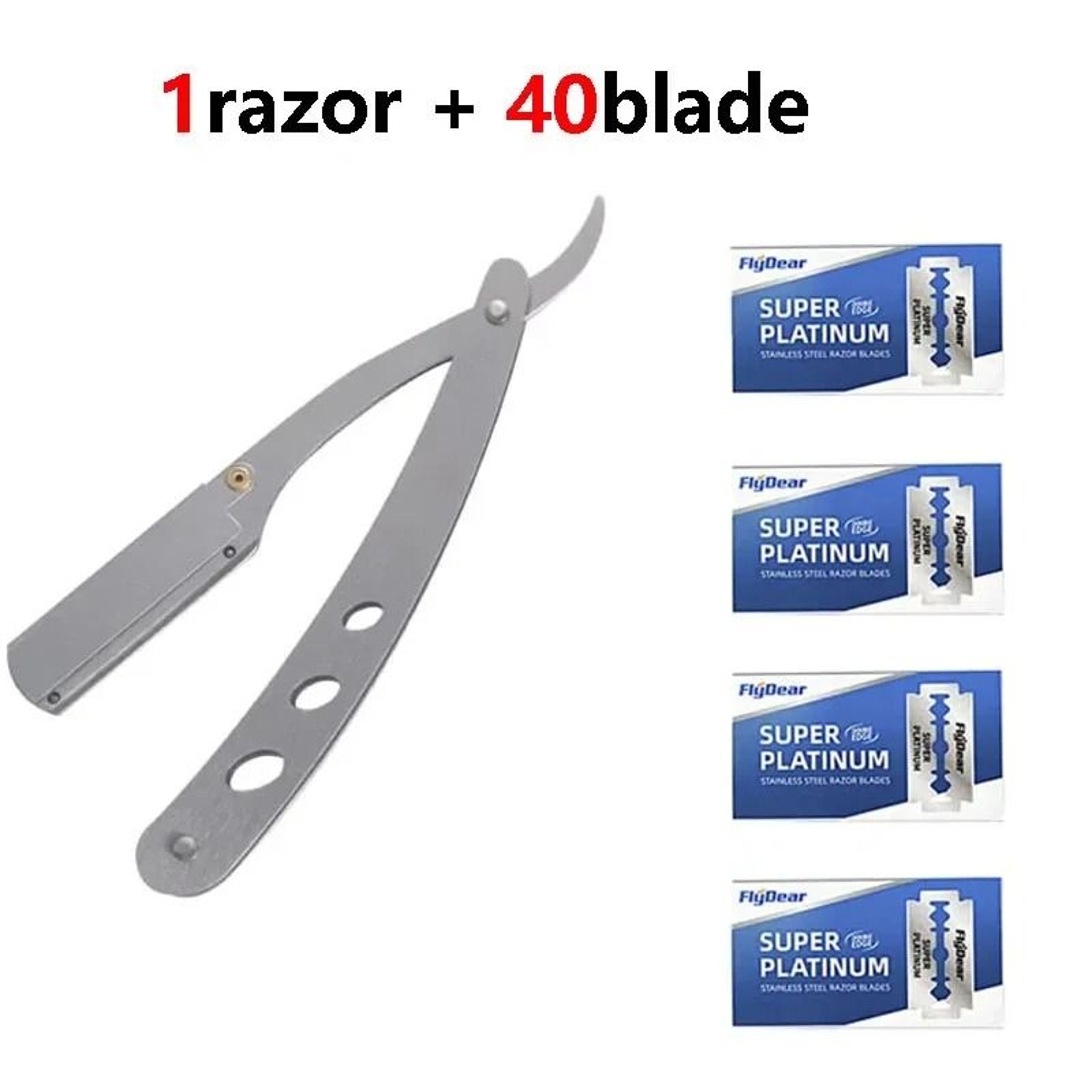 Mens Stainless Steel Straight Edge Barber Razor And Manual Folding Shaving Knife 6
