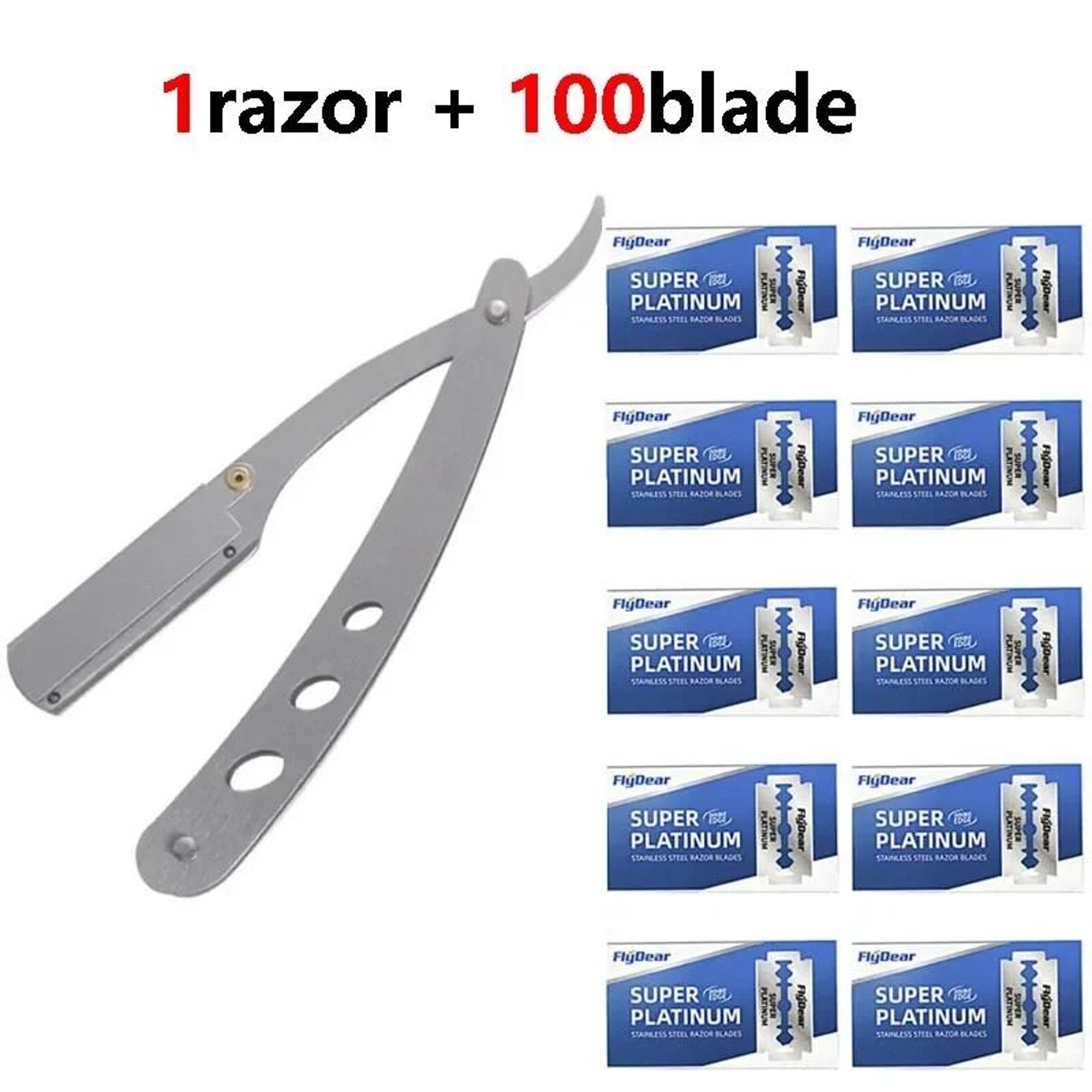 Mens Stainless Steel Straight Edge Barber Razor And Manual Folding Shaving Knife 9
