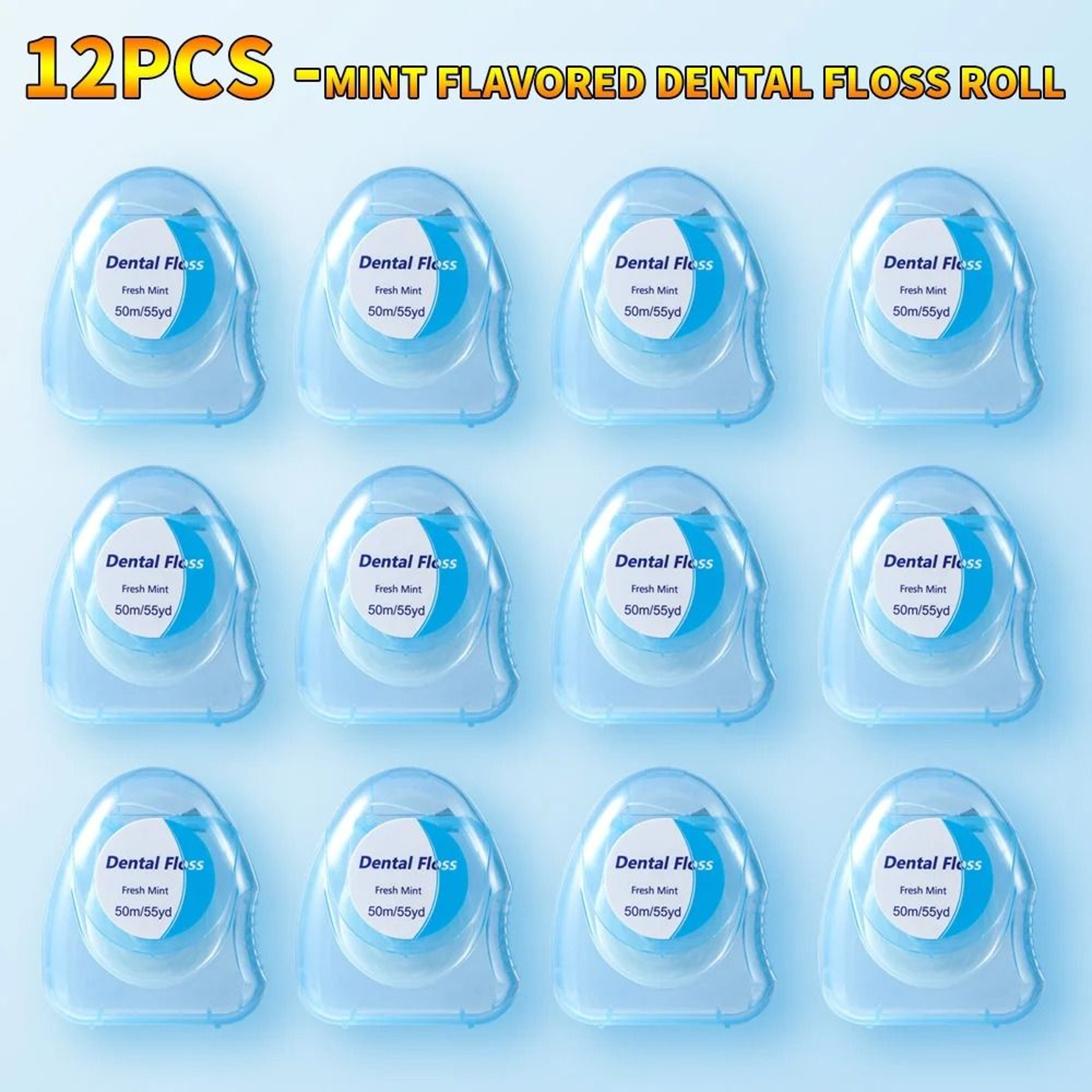 Mint Flavored Dental Floss Pick Set And Interdental Toothpick Cleaners 8