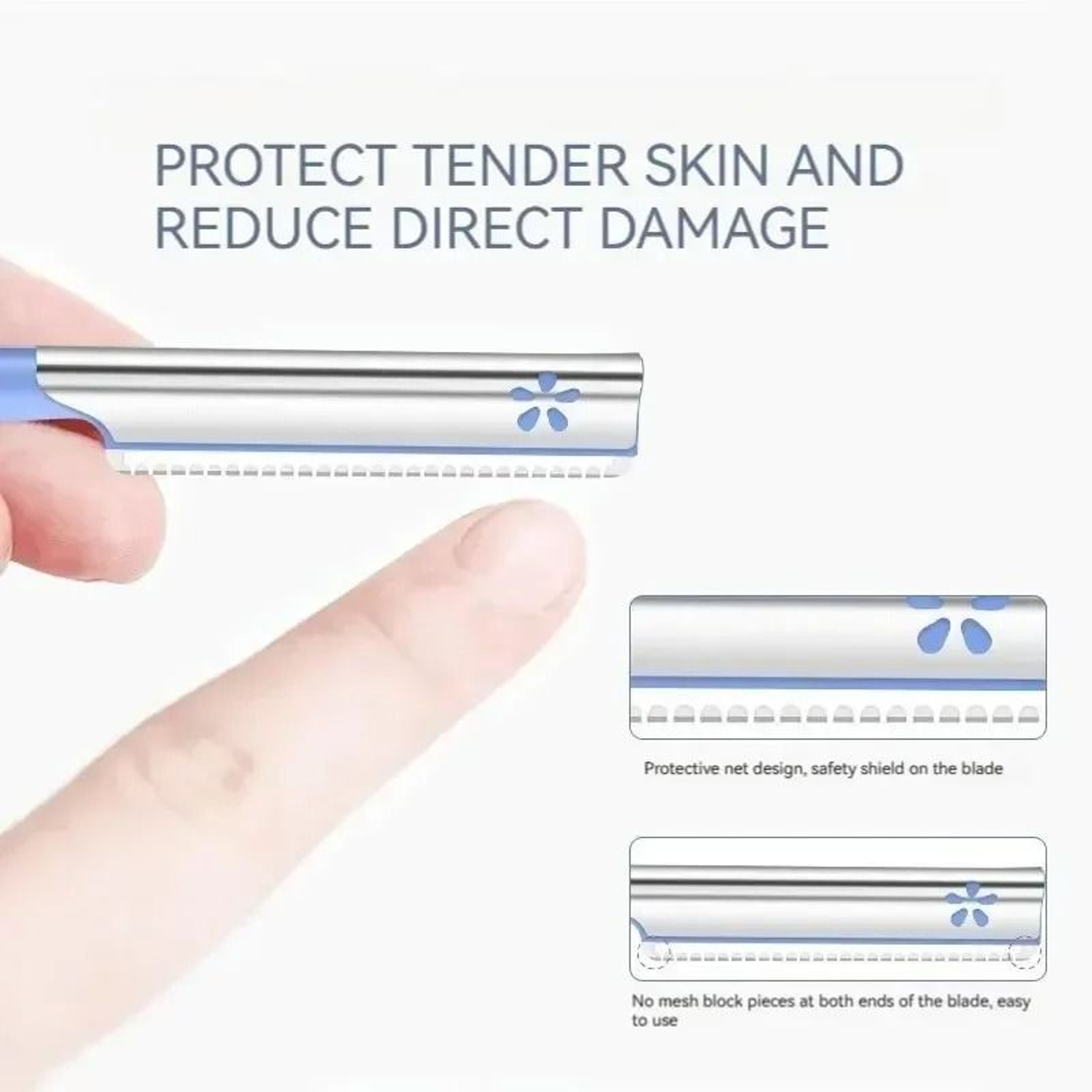 5 Pack Beginner Friendly Precision Facial Dermaplaning Razors With Protective Micro Net 4