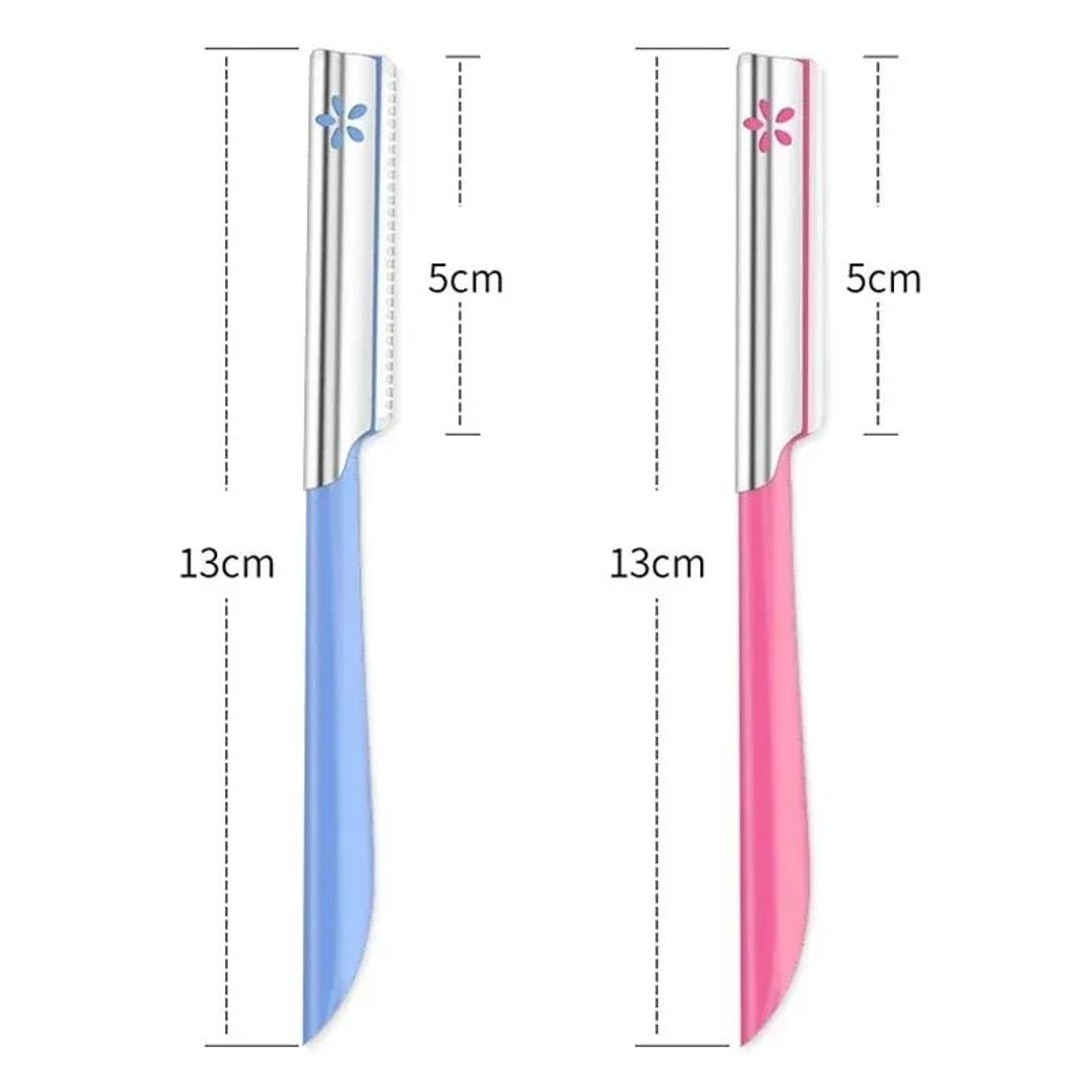 5 Piece Stainless Steel Eyebrow Epilator And Facial Hair Trimming Razor Set For Women 3
