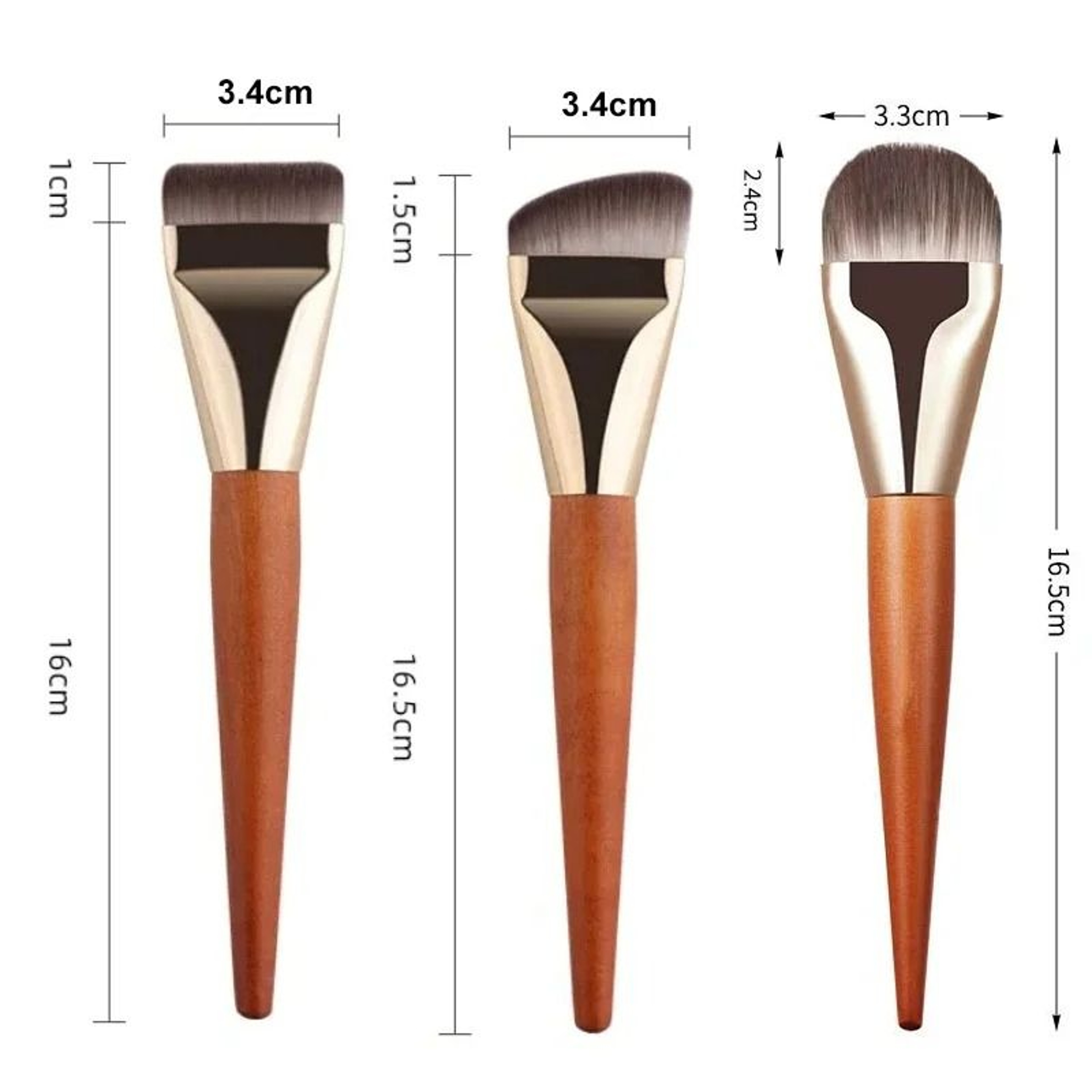 Ultra Thin Flat Blade Liquid Foundation And Concealer Contour Makeup Brush 1