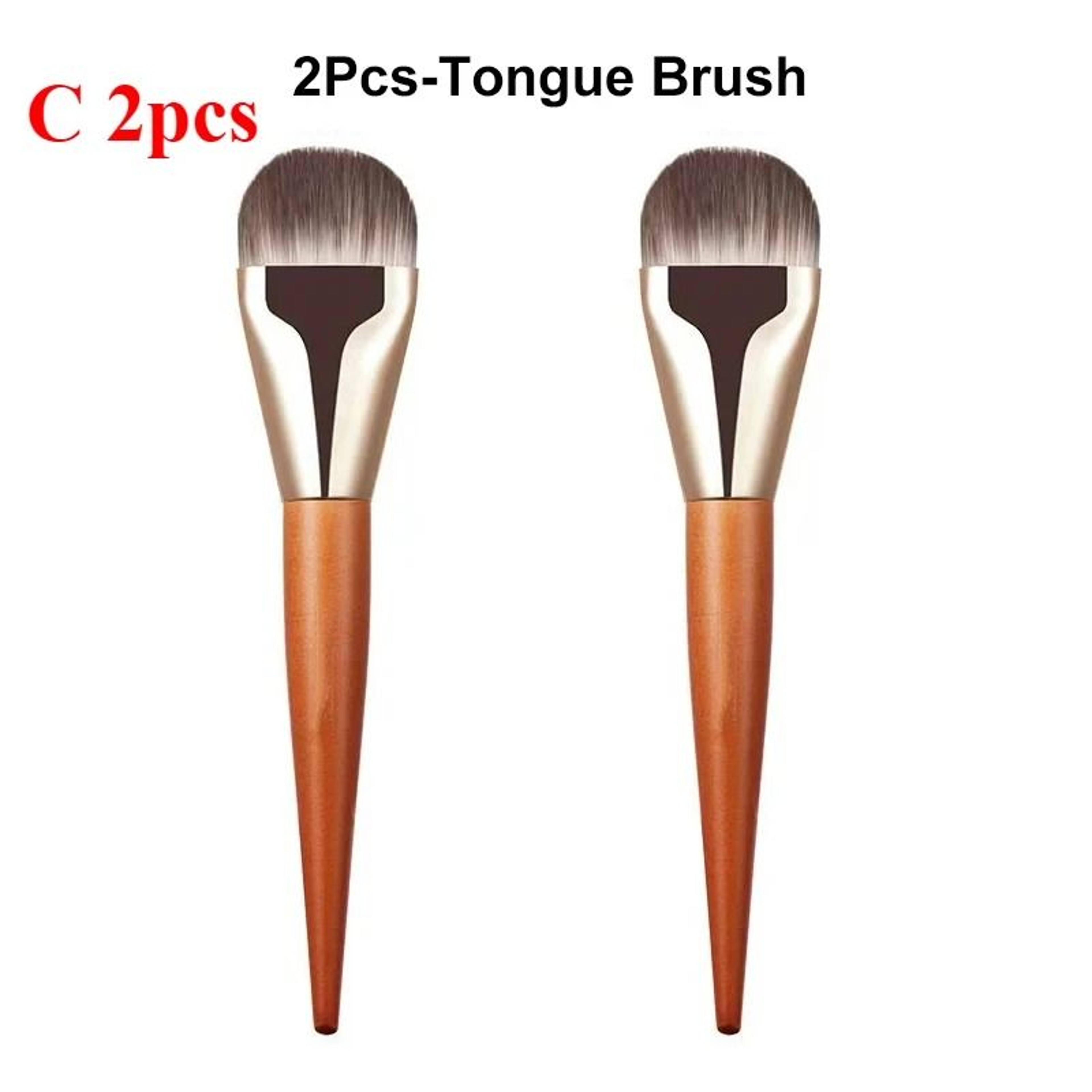 Ultra Thin Flat Blade Liquid Foundation And Concealer Contour Makeup Brush 10