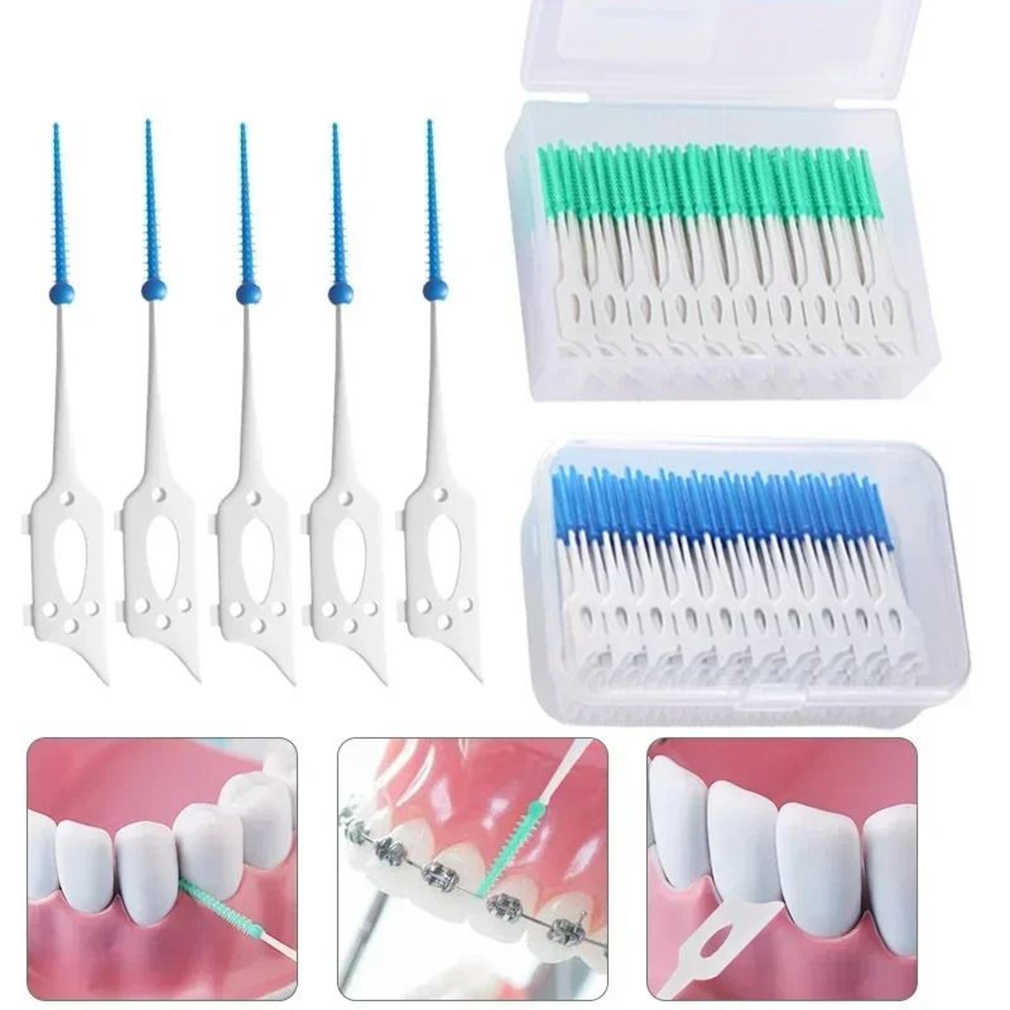 Soft Silicone Interdental Toothpick Brushes And Oral Cleaning Space Picks 0