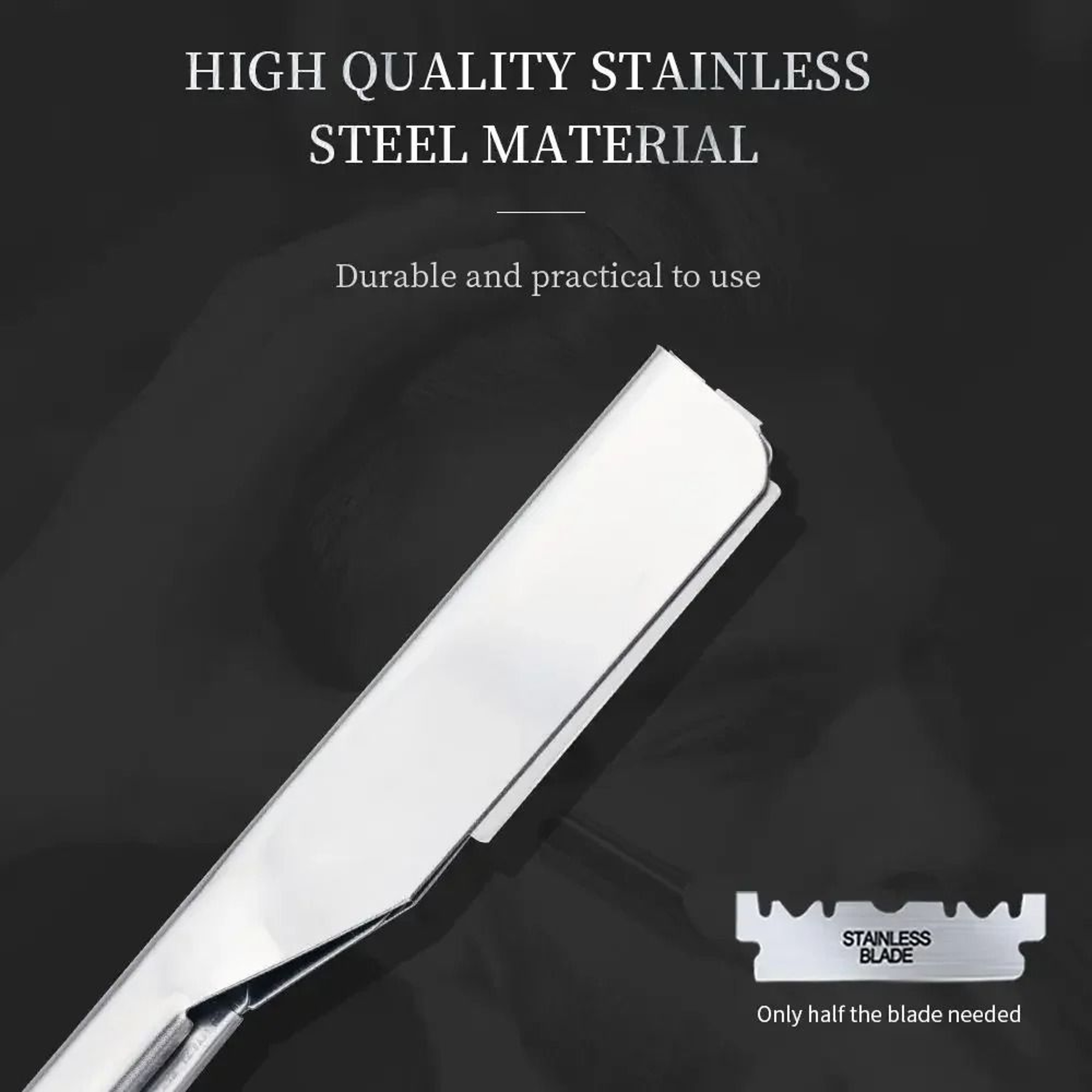 Vintage Manual Folding Barbershop Shaver With 10 Replaceable Blades For Classic Mens Grooming 3