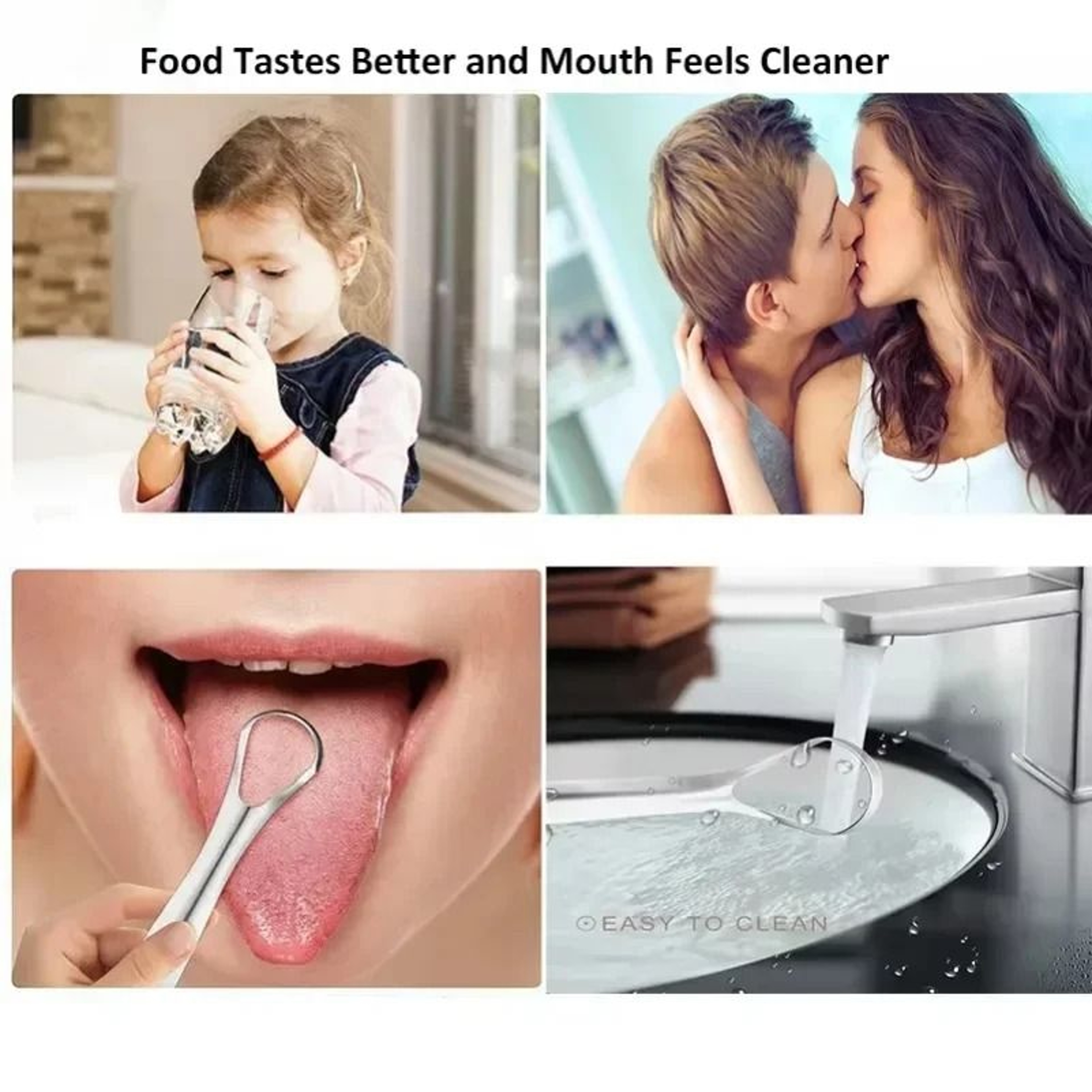 Stainless Steel Tongue Scraper And Halitosis Removal Oral Cleaner Brush 4