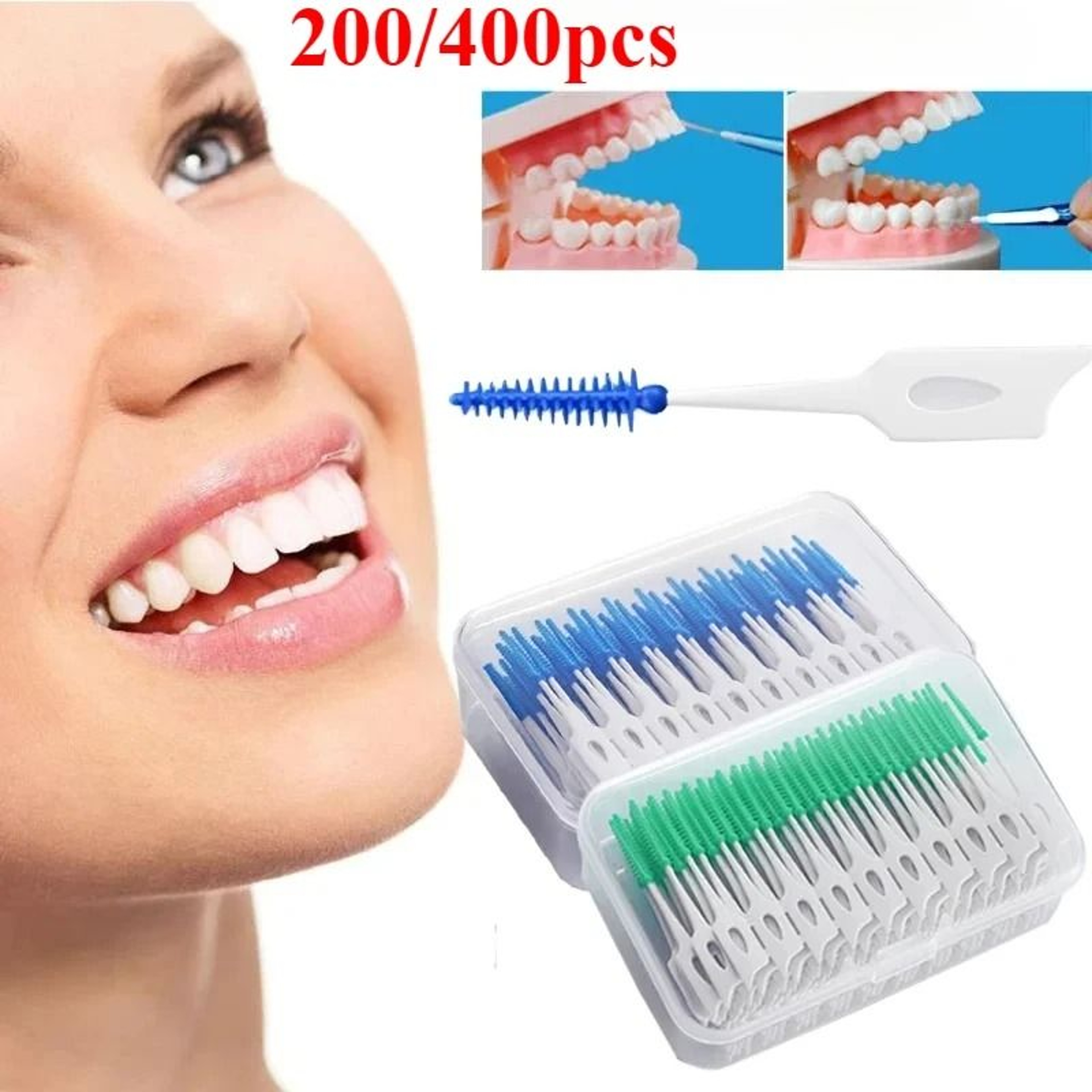 Interdental Silicone Floss Brushes And Soft Rubber Toothpicks Set For Oral Cleaning Care 1