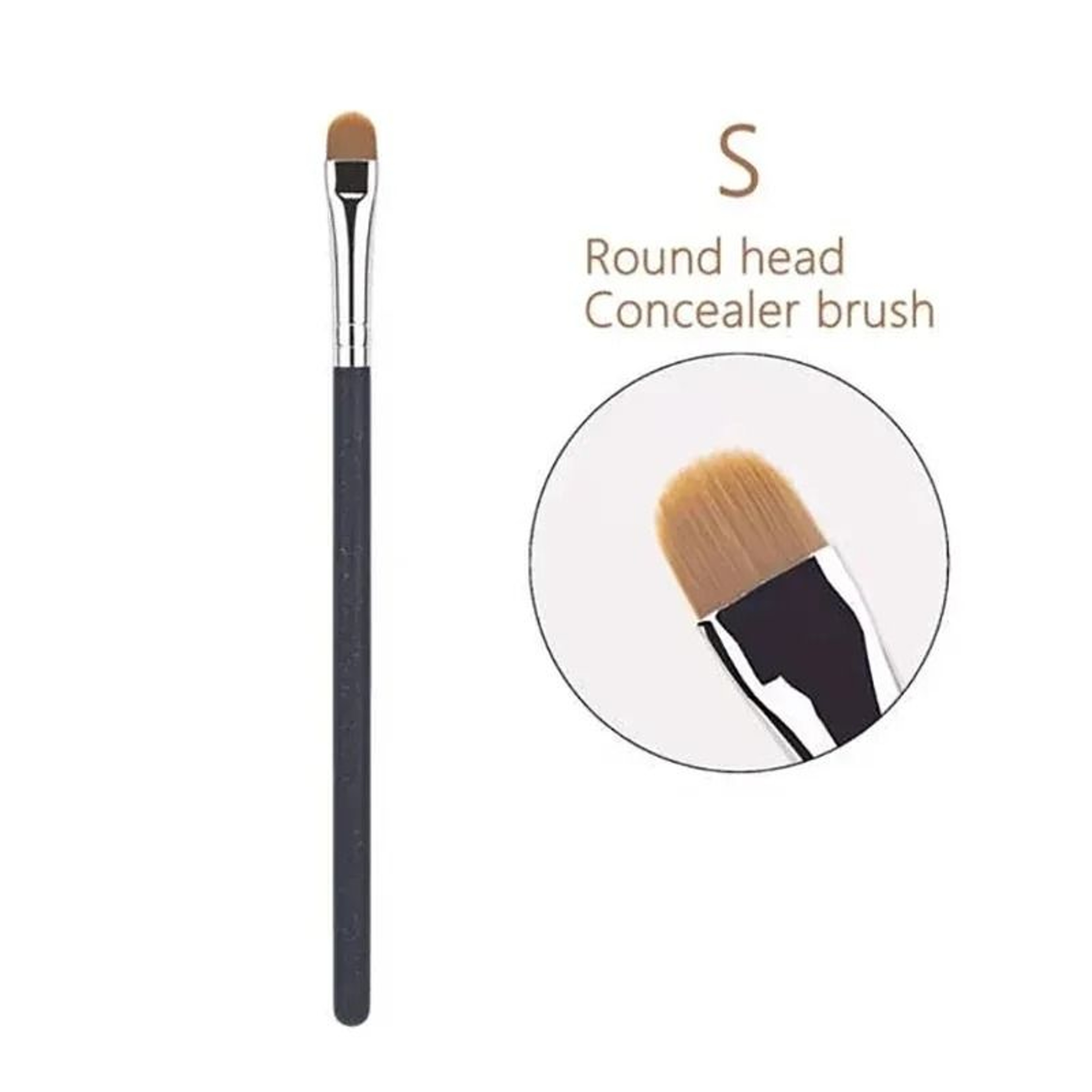 Flat Round UltraThin Foundation And Concealer Makeup Brush Tool For Beginner Practice 8
