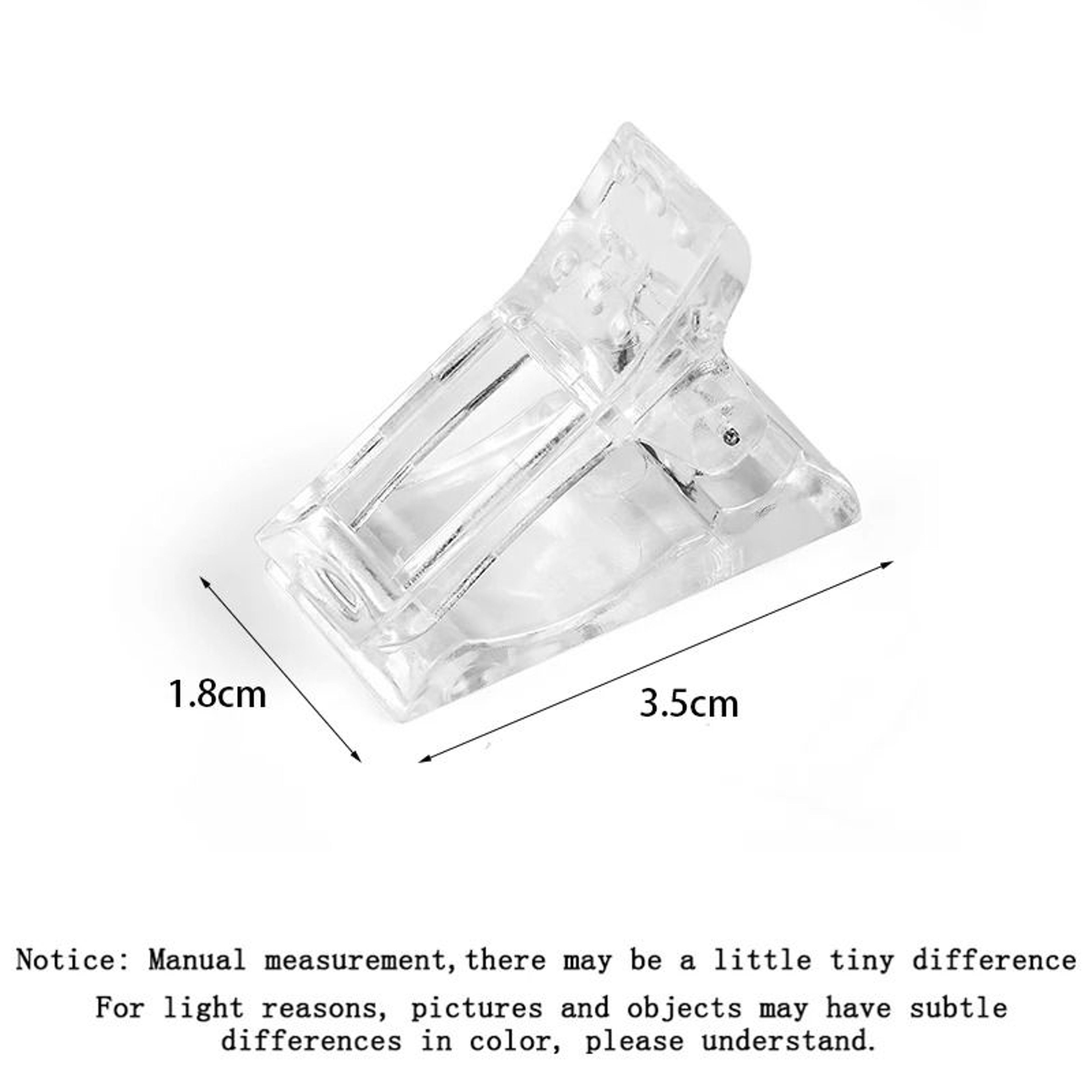 Transparent Acrylic Nail Extension Clips For Quick Building Poly Gel And UV Clamps Set 3