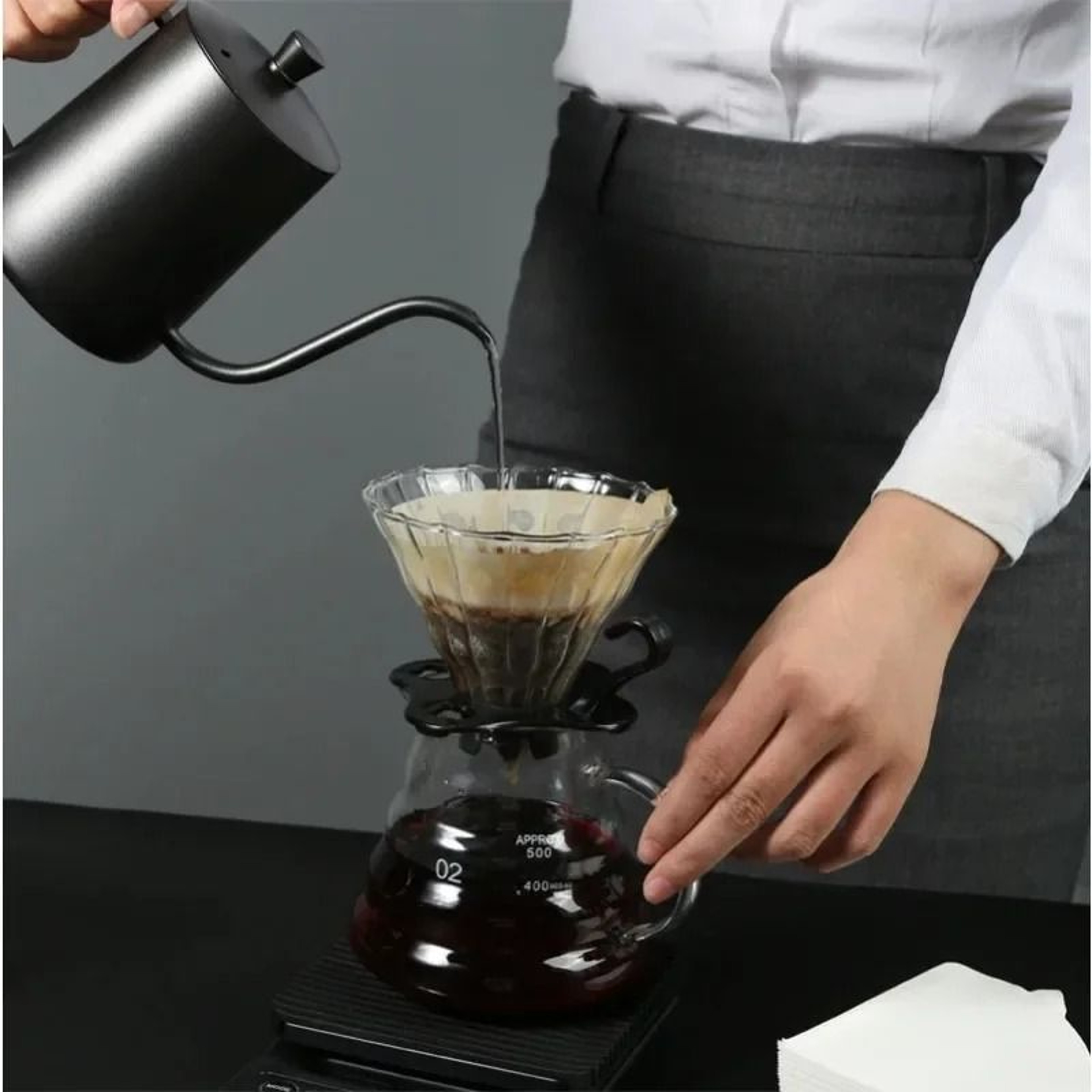 V Shaped Wood Pulp Cone Coffee Filter Paper For Pour Over Drip Brewer 1