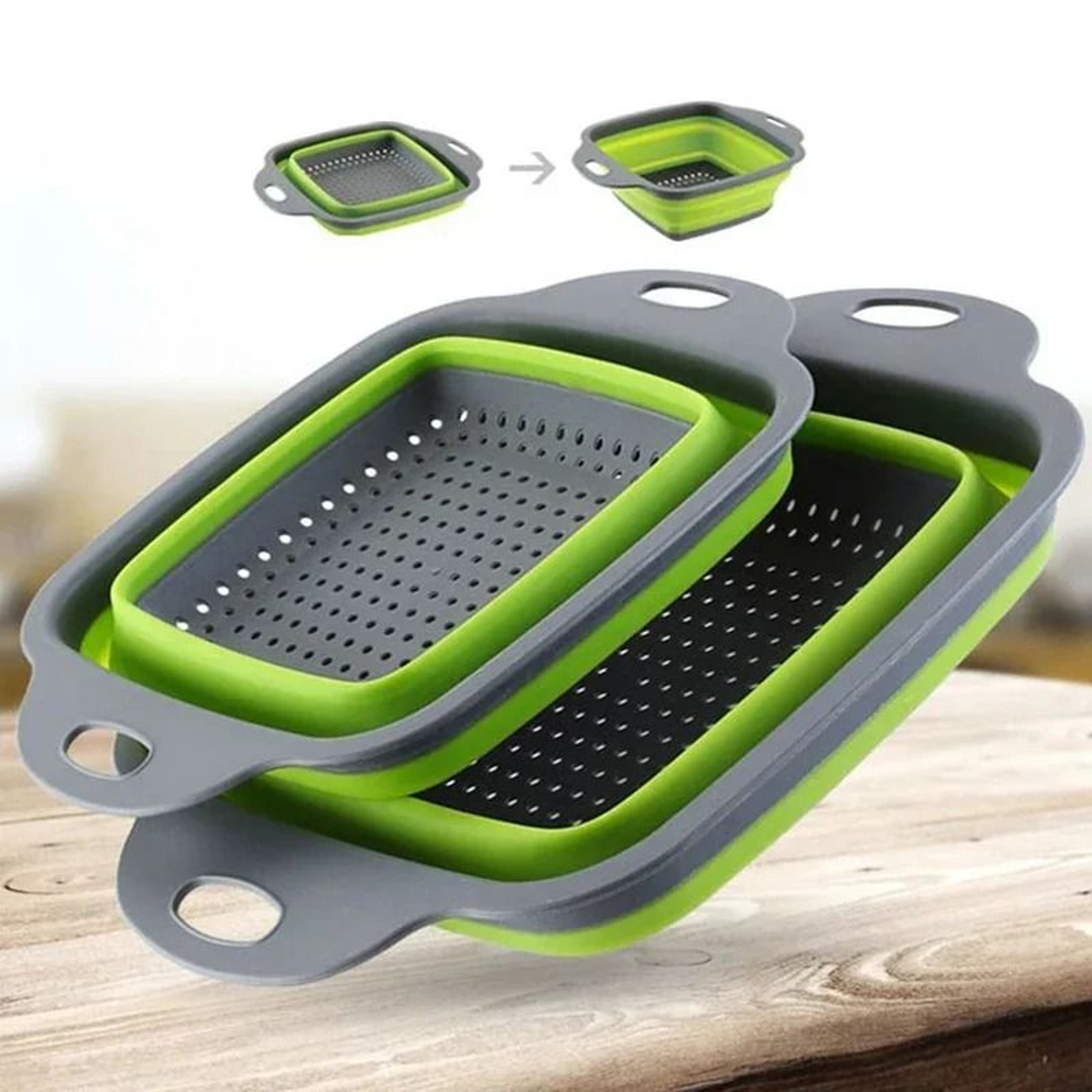 Foldable Vegetable Washing Basket And Portable Collapsible Fruit Strainer Colander 0