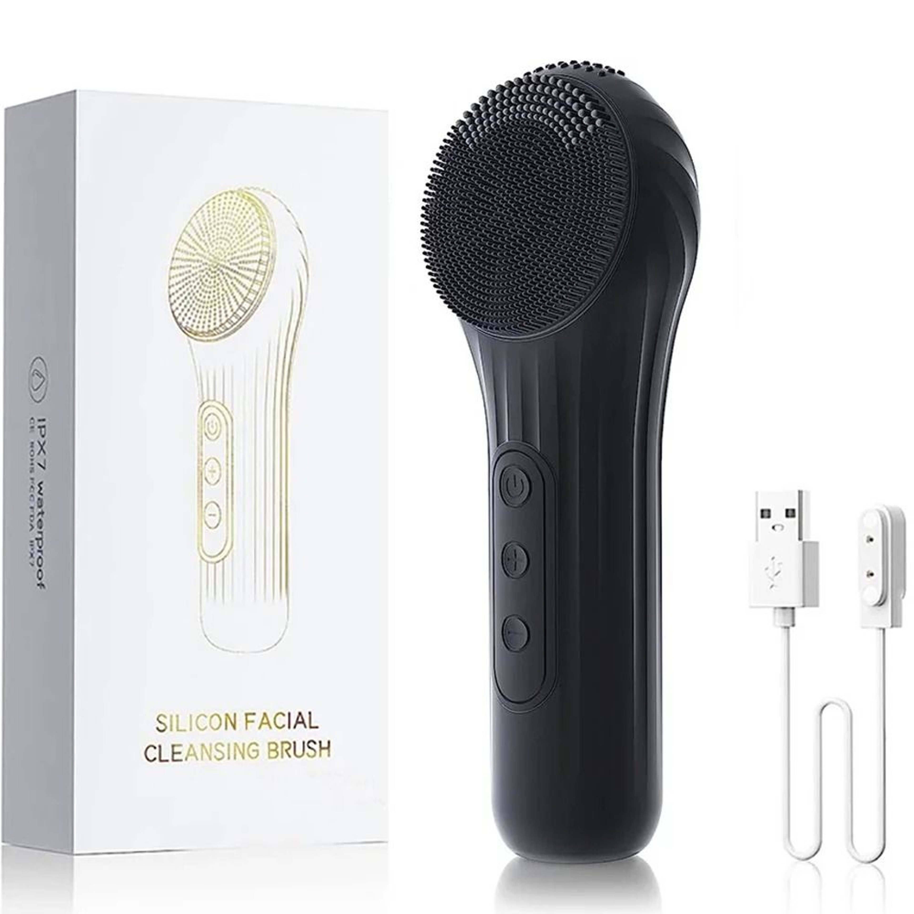 Sonic Waterproof Rechargeable Facial Cleansing Brush And Deep Pore Exfoliator 8