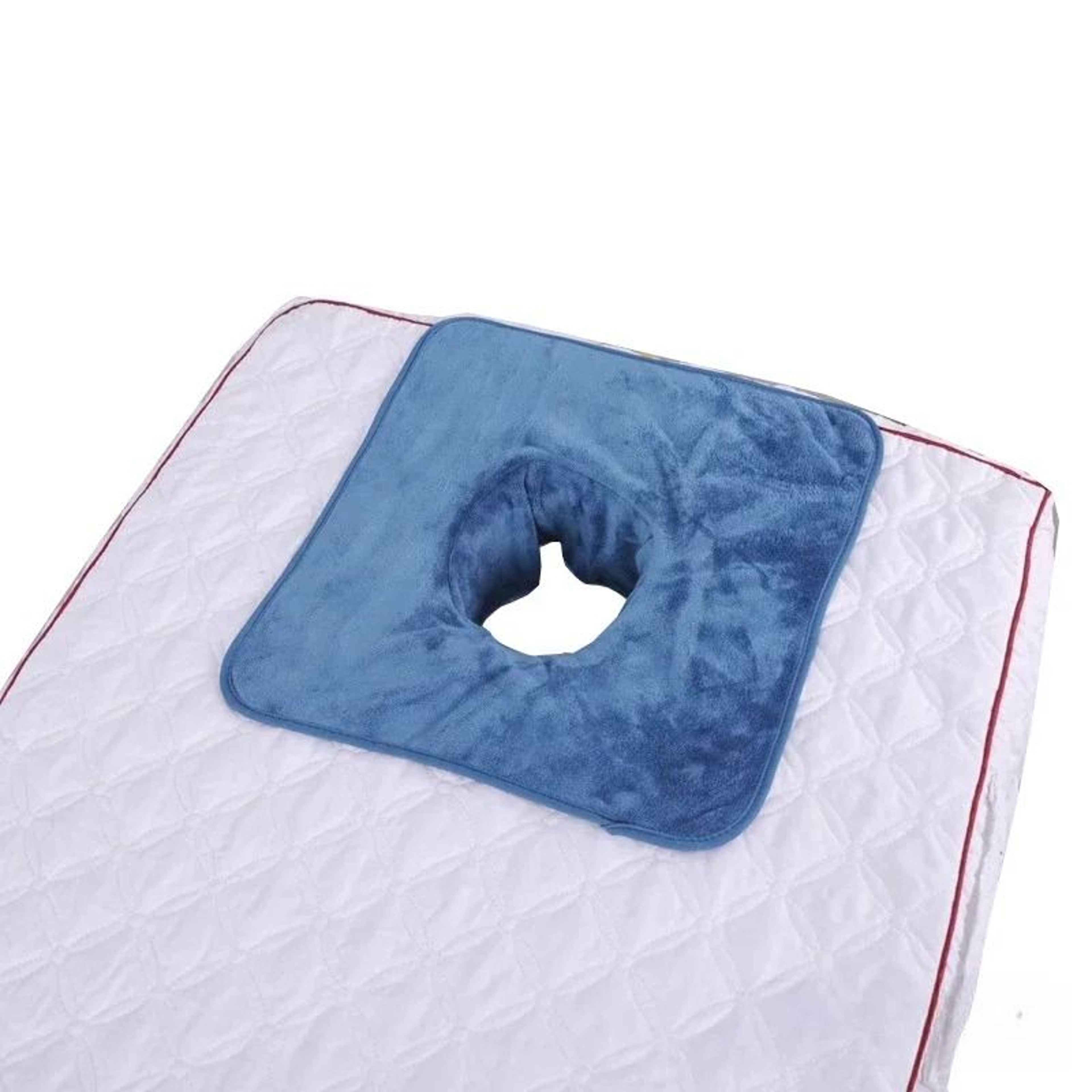 Square Thickened Velvet SPA Massage Table Face Towel With Breath Hole 10