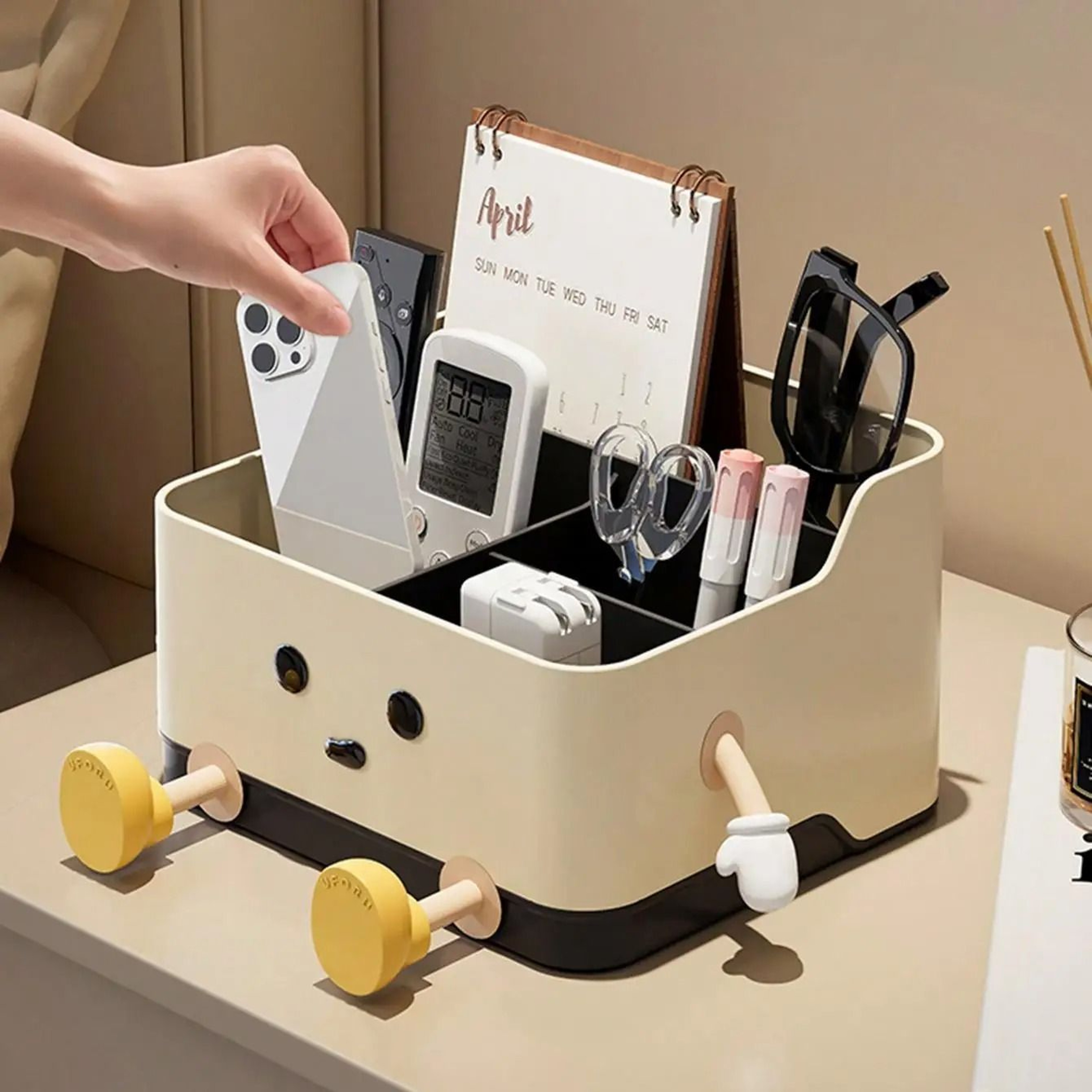 Multifunctional Desktop Cosmetic Storage Box And Countertop Display Shelf With Stickers 2