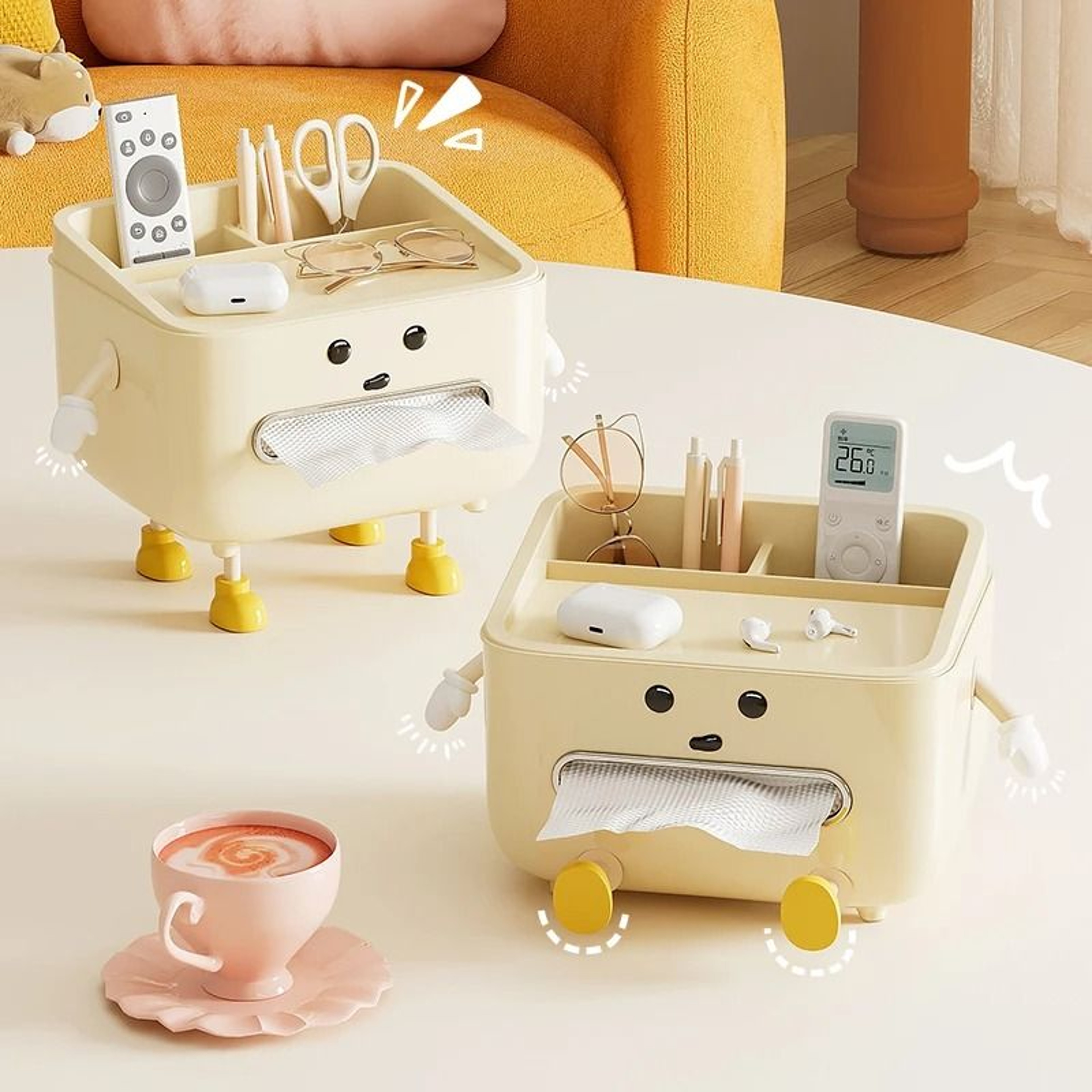 Multifunctional Desktop Cosmetic Storage Box And Countertop Display Shelf With Stickers 5