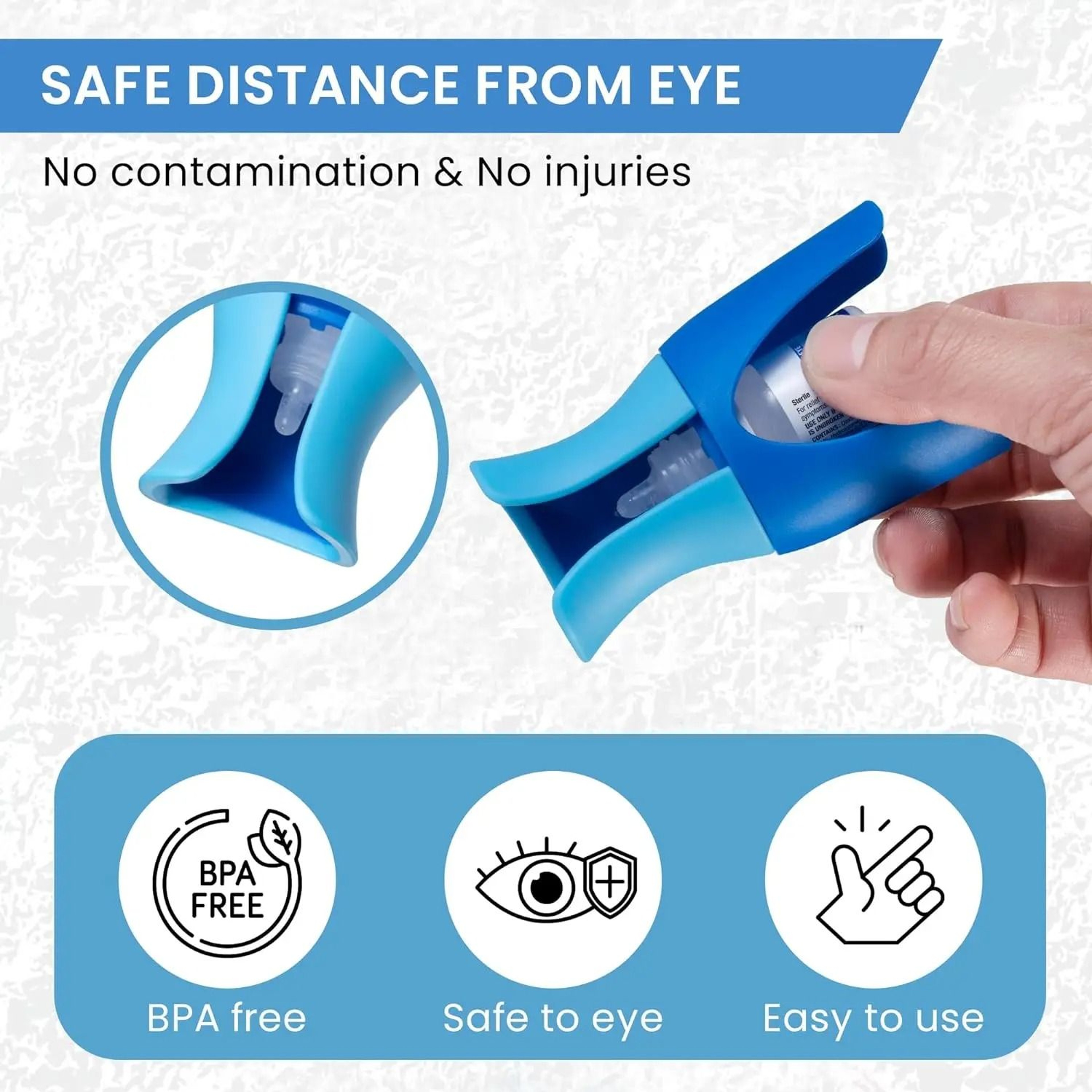 Reusable Eyedrop Holder Guide Helper And Eye Drop Dispensing Aid Applicator Tool 4