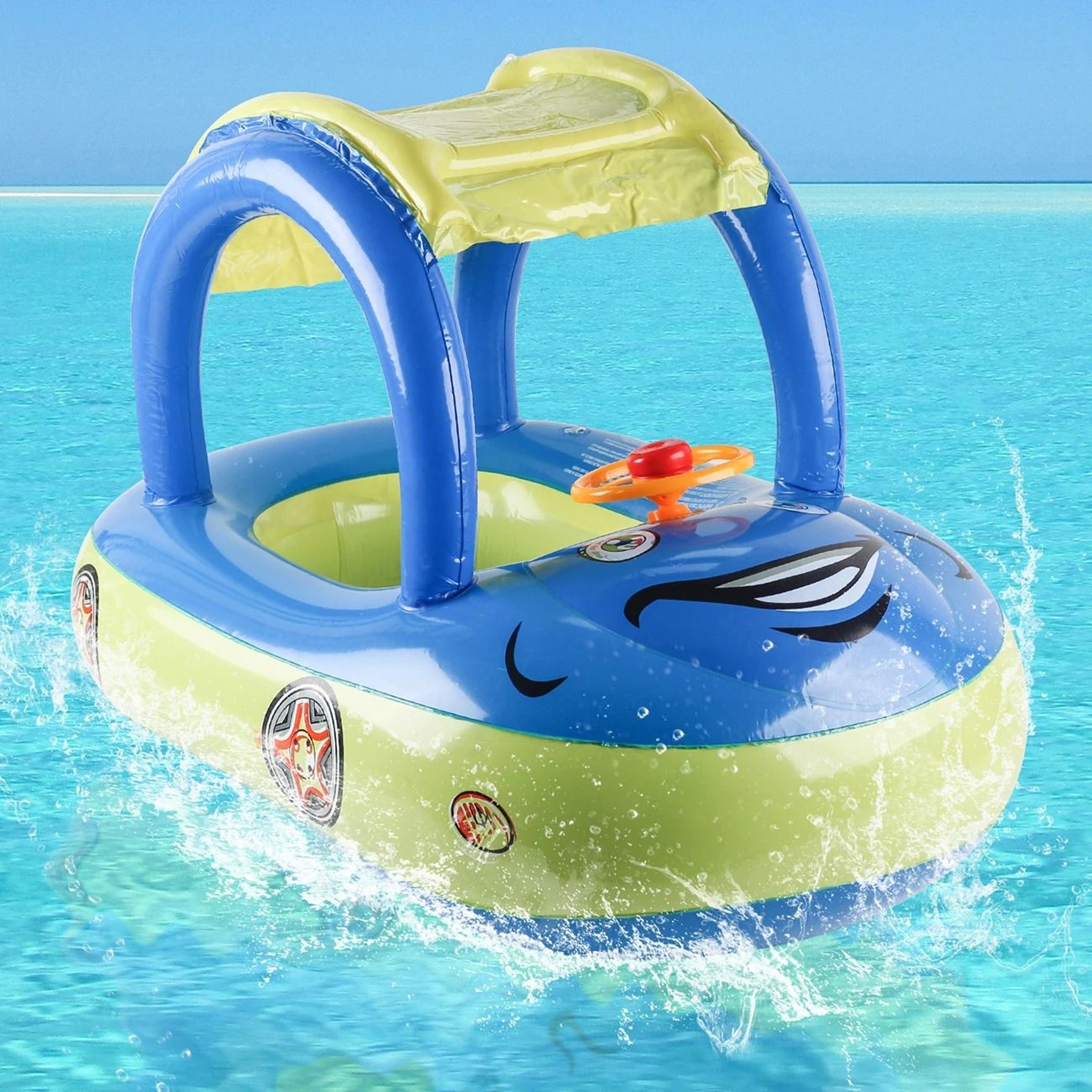 Car Shape Inflatable Pool Float And Swimming Ring Beach Water Toy 0