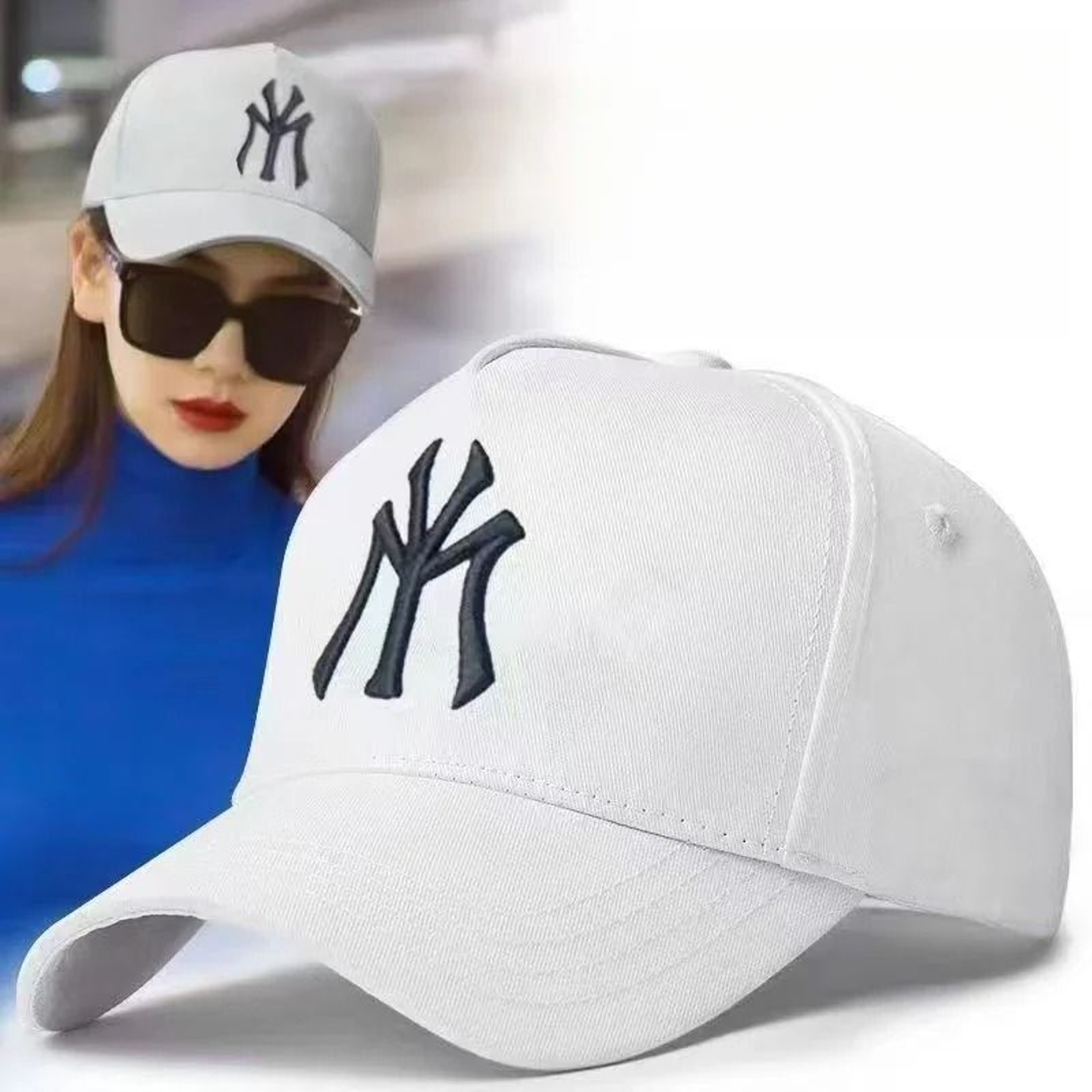 Unique Embroidered Letter Unisex Baseball Cap With Adjustable Sun Visor 2