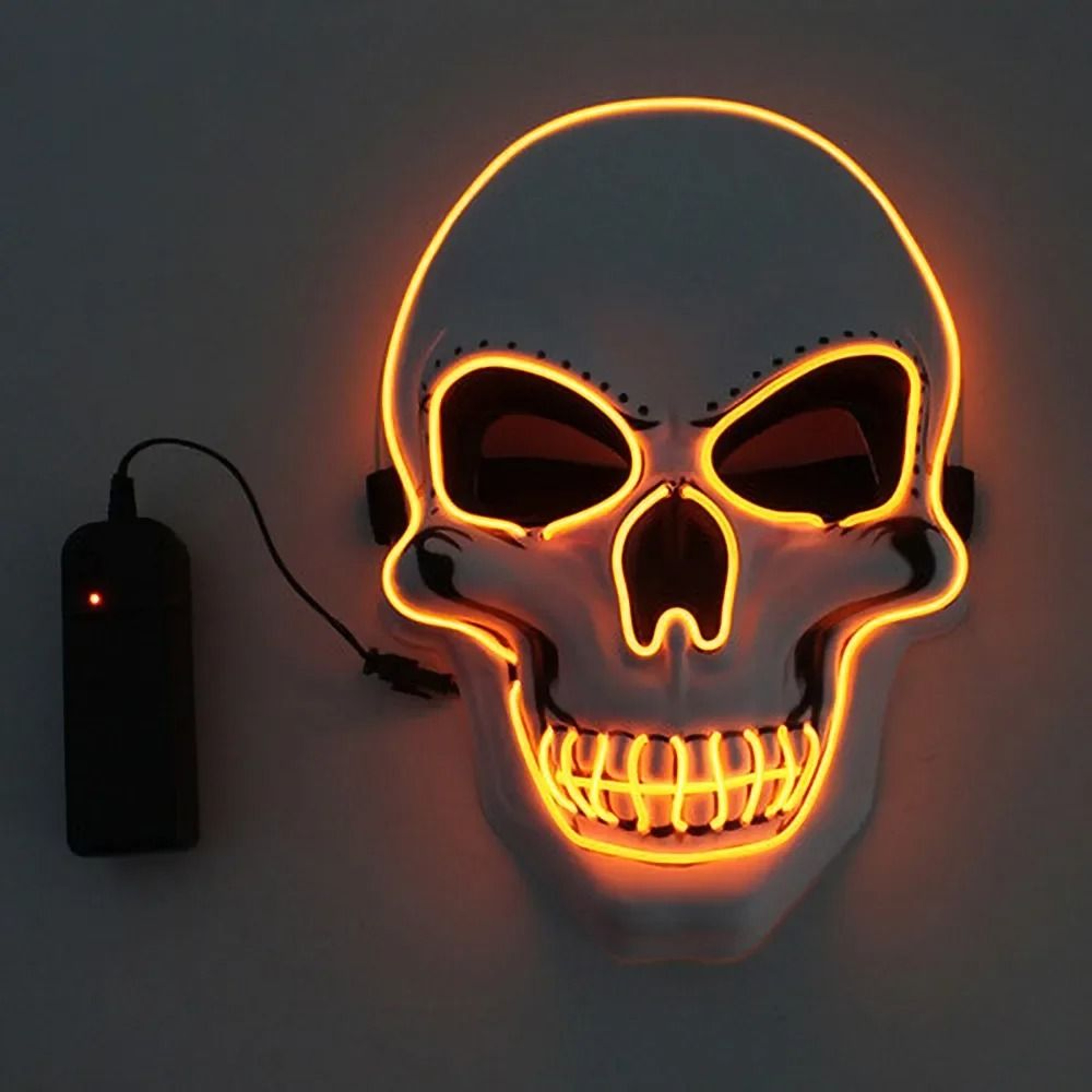Halloween Horror Skull LED Cold Light Luminous Cosplay Mask 11
