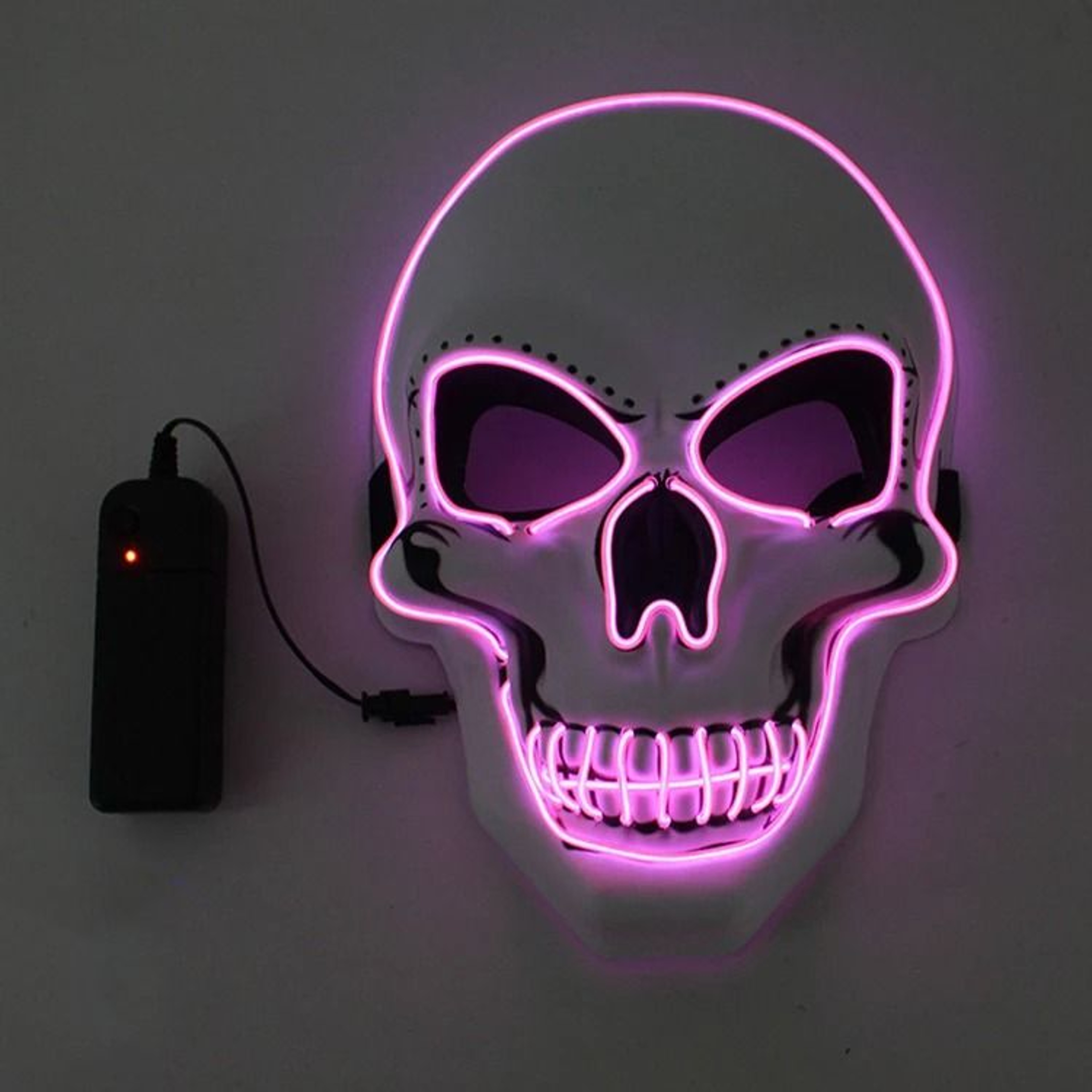 Halloween Horror Skull LED Cold Light Luminous Cosplay Mask 12