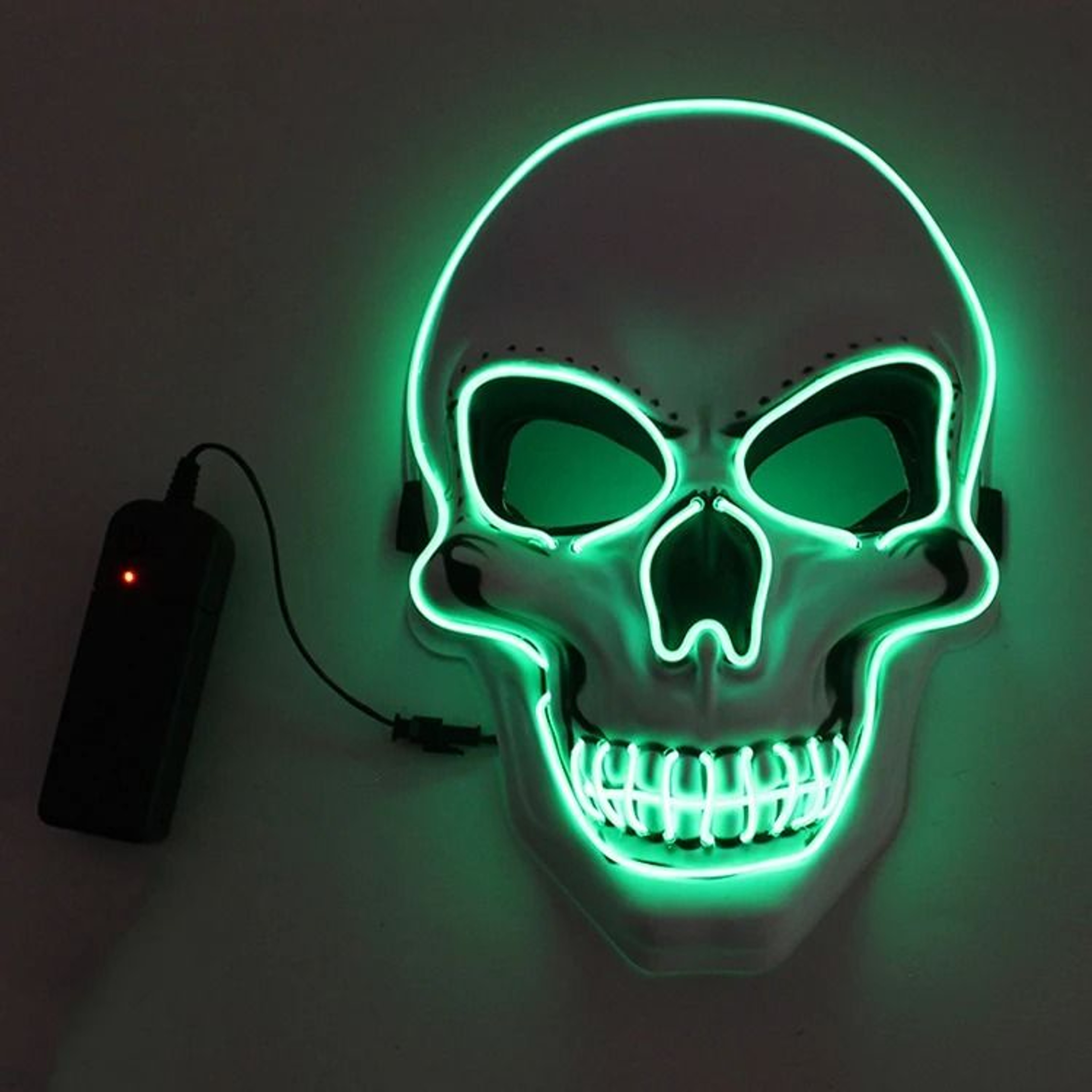 Halloween Horror Skull LED Cold Light Luminous Cosplay Mask 6