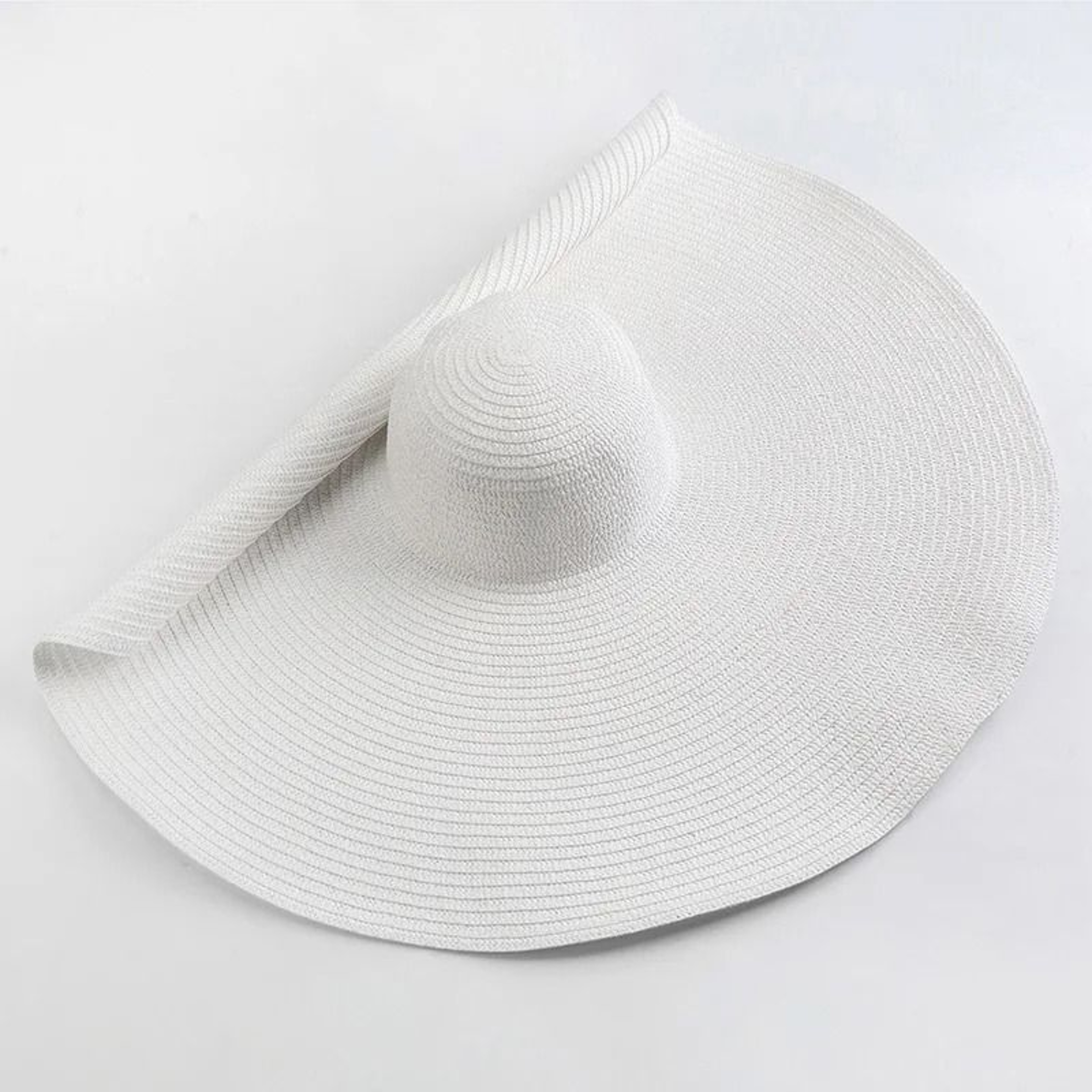 Handmade Woven Straw Beach Hat Flat Top Panama Sun Protection Visor – view 27