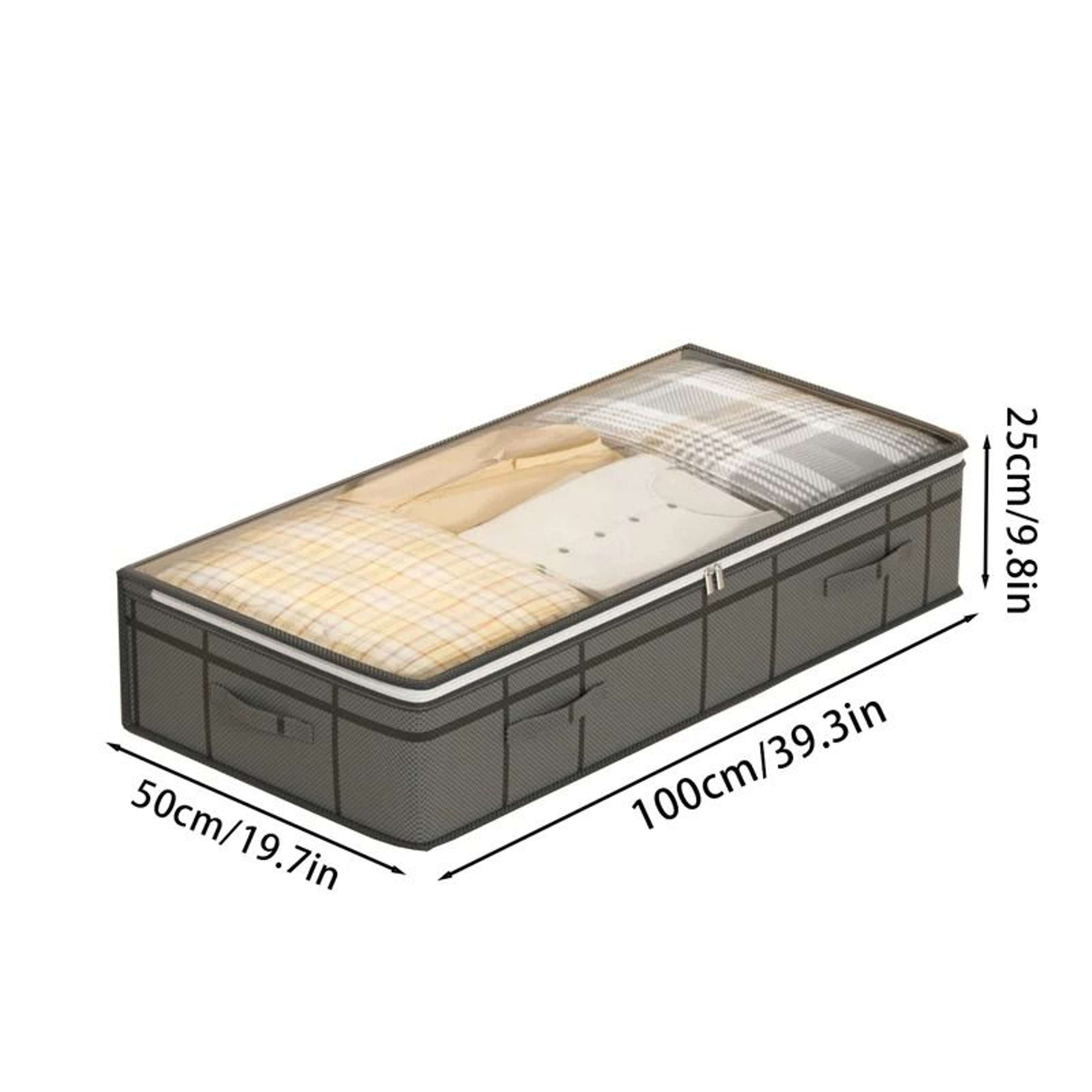 Large Underbed Clothes Storage Bag Foldable Quilt Blanket Organizer Container 7