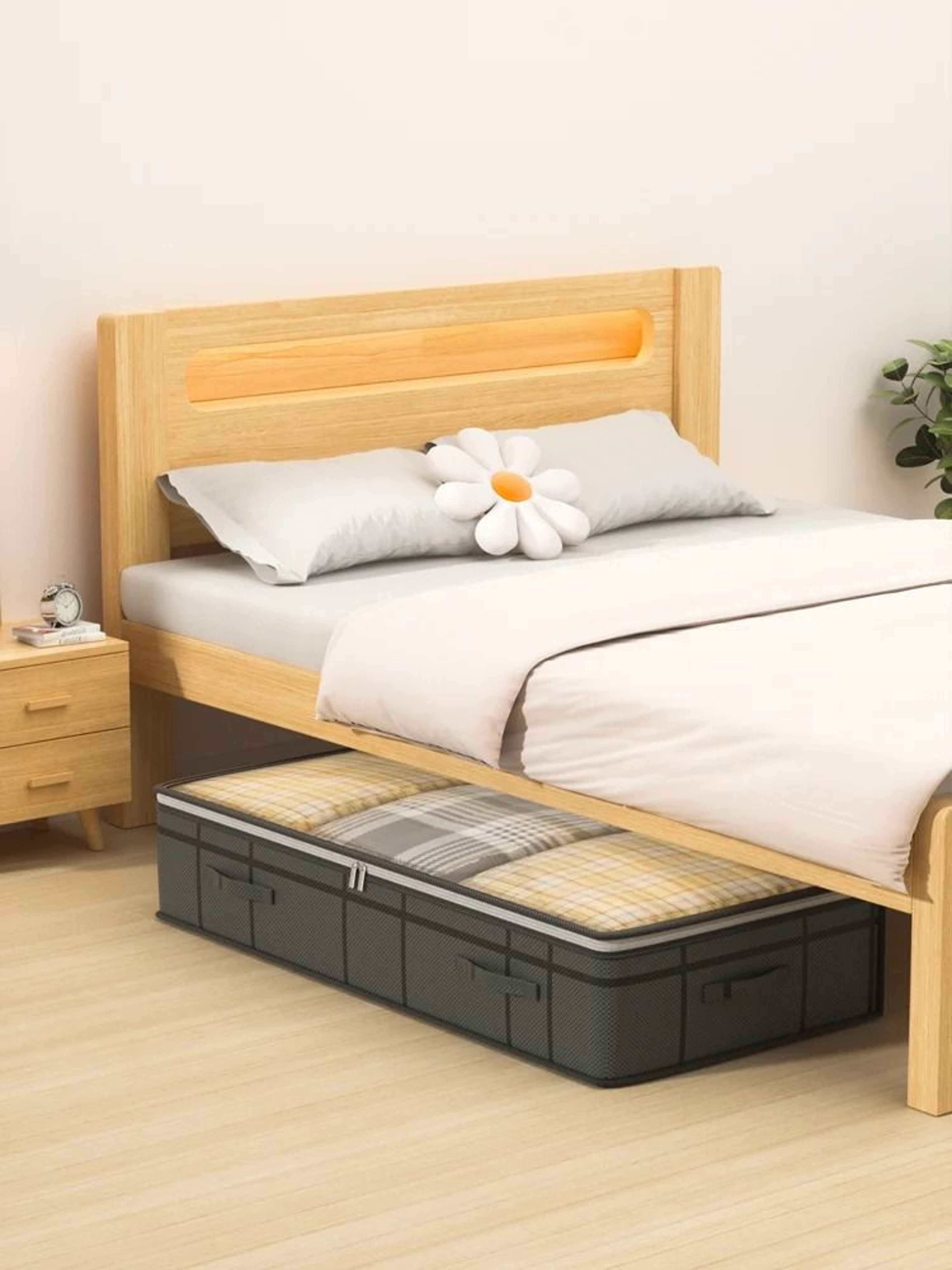 Large Underbed Clothes Storage Bag Foldable Quilt Blanket Organizer Container 5