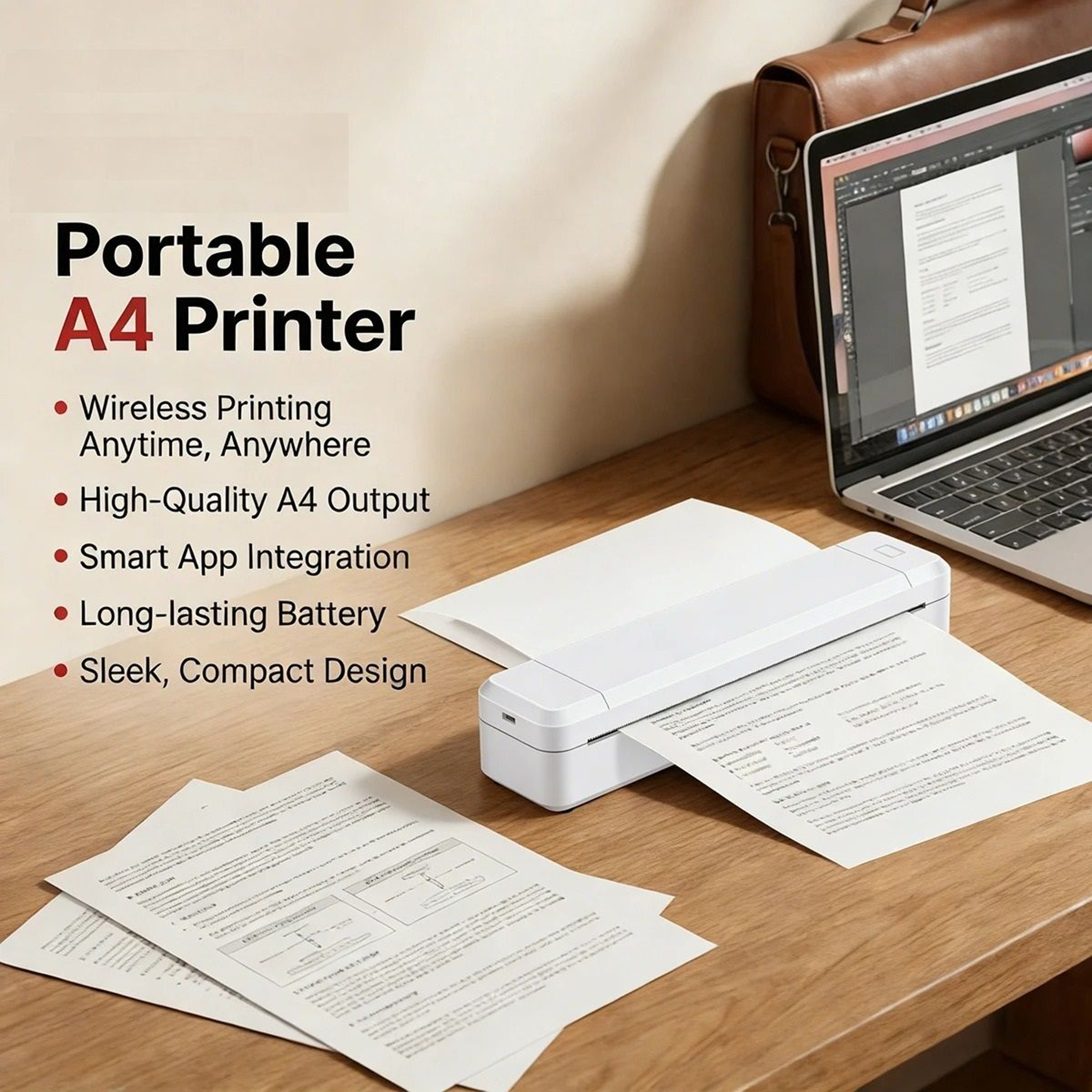 Mini Portable Bluetooth Thermal Printer A4 Paper And Tattoo Stencil Maker 3