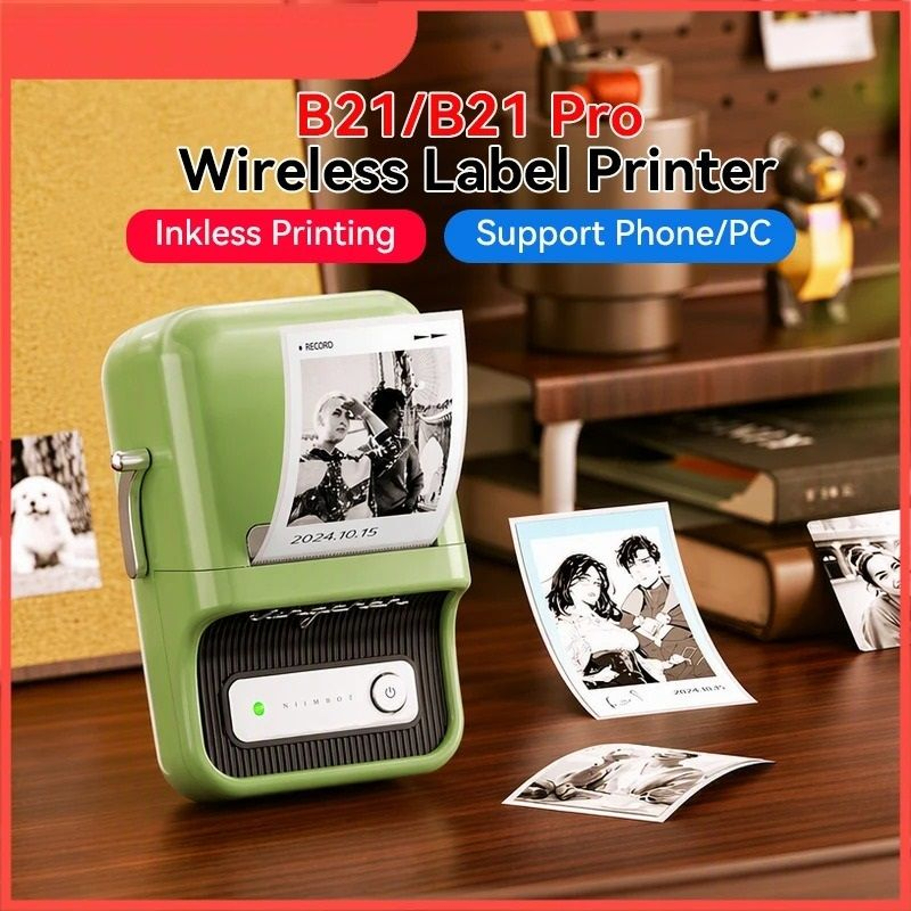 Bluetooth Adhesive Label Printer Mini Thermal Barcode Label Maker 0