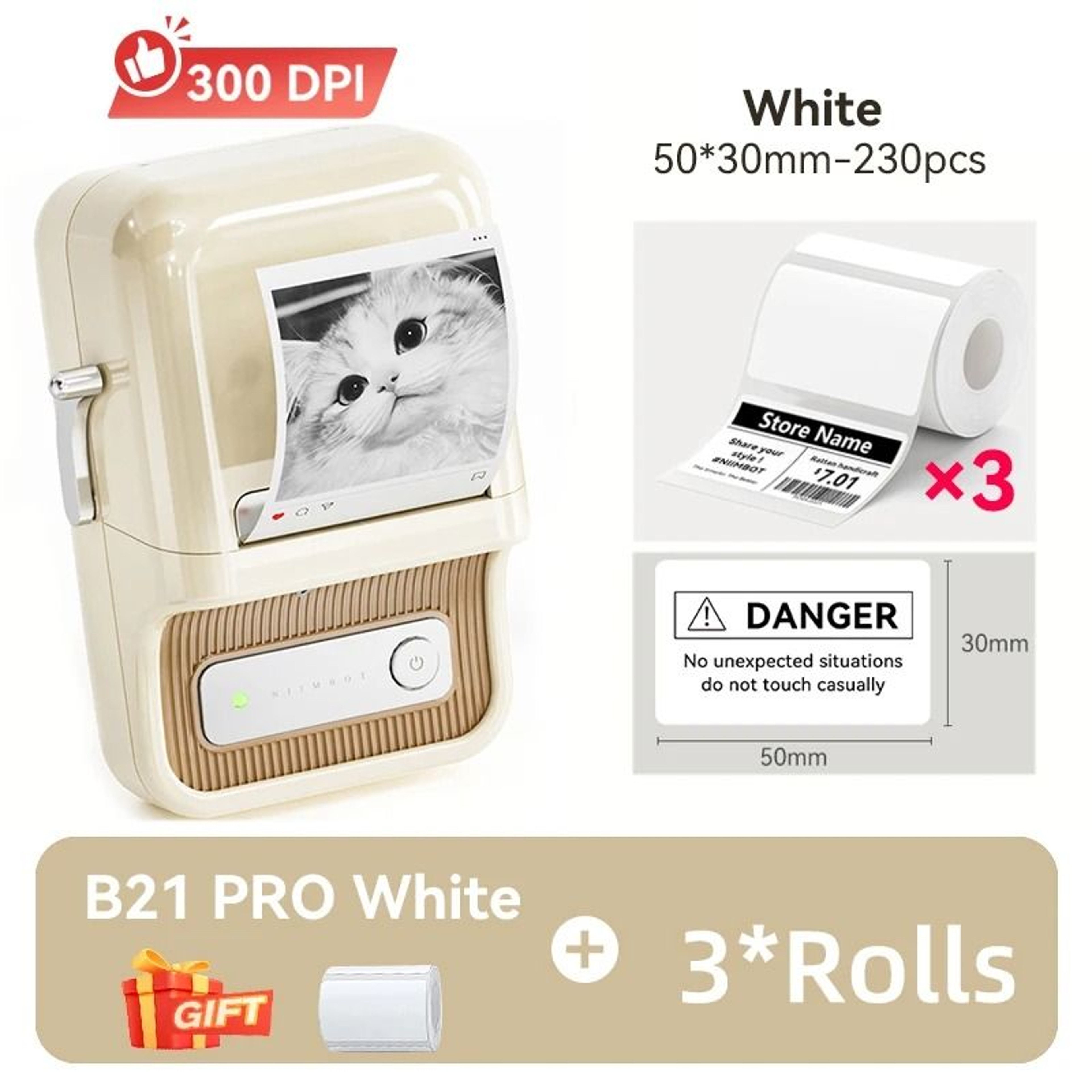 Bluetooth Adhesive Label Printer Mini Thermal Barcode Label Maker 13