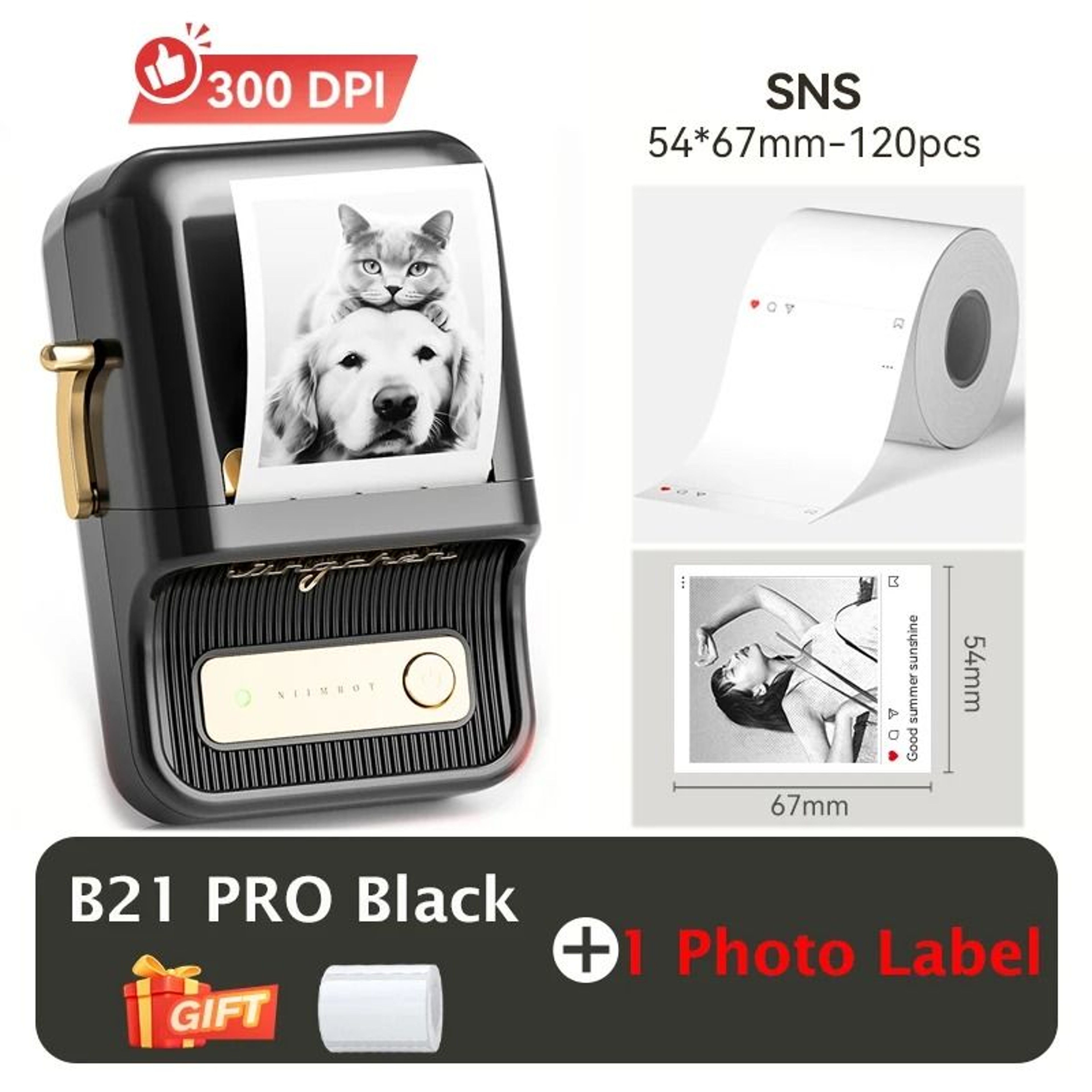 Bluetooth Adhesive Label Printer Mini Thermal Barcode Label Maker 16