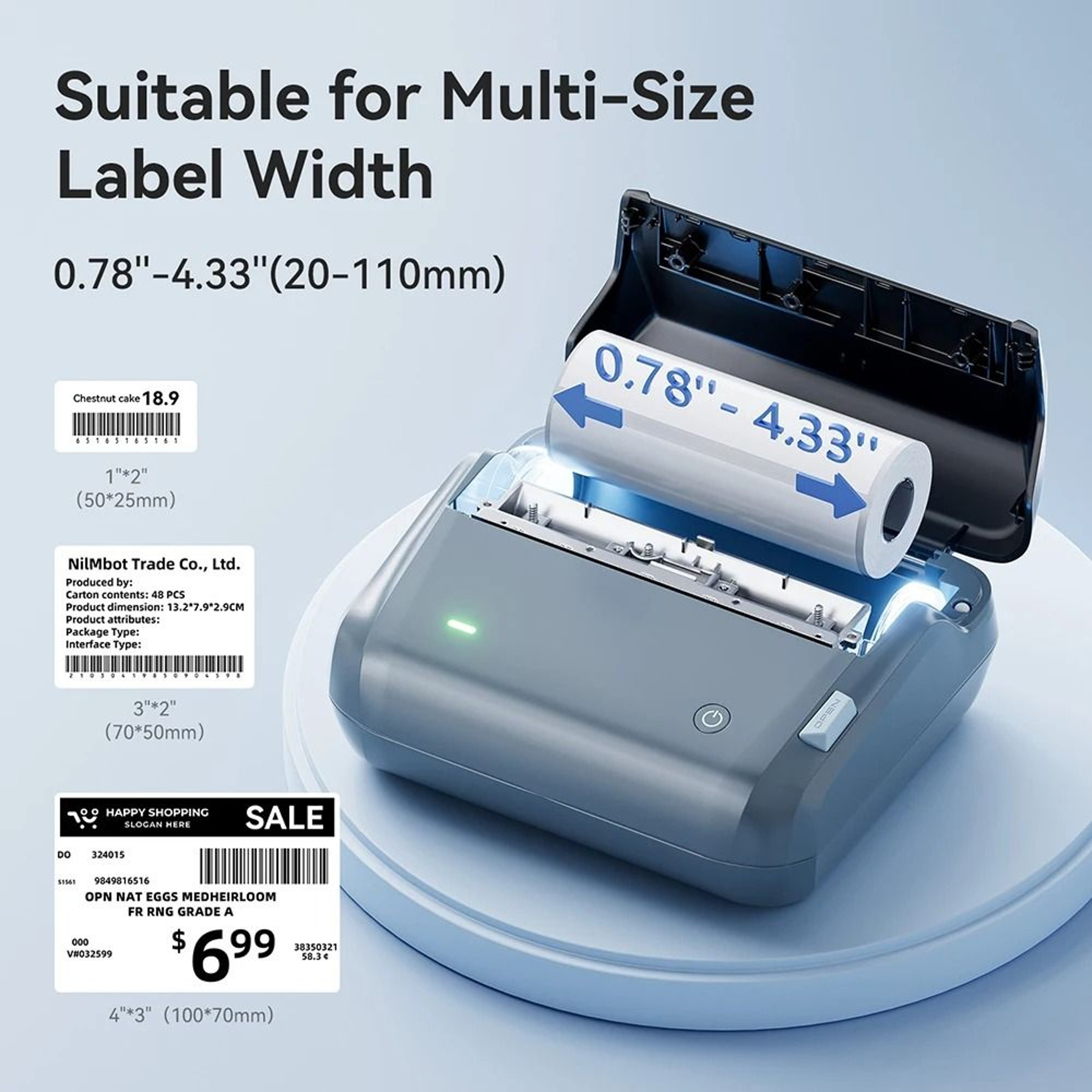 Large Size Barcode Price Tag SelfAdhesive Thermal Label Stickers 0