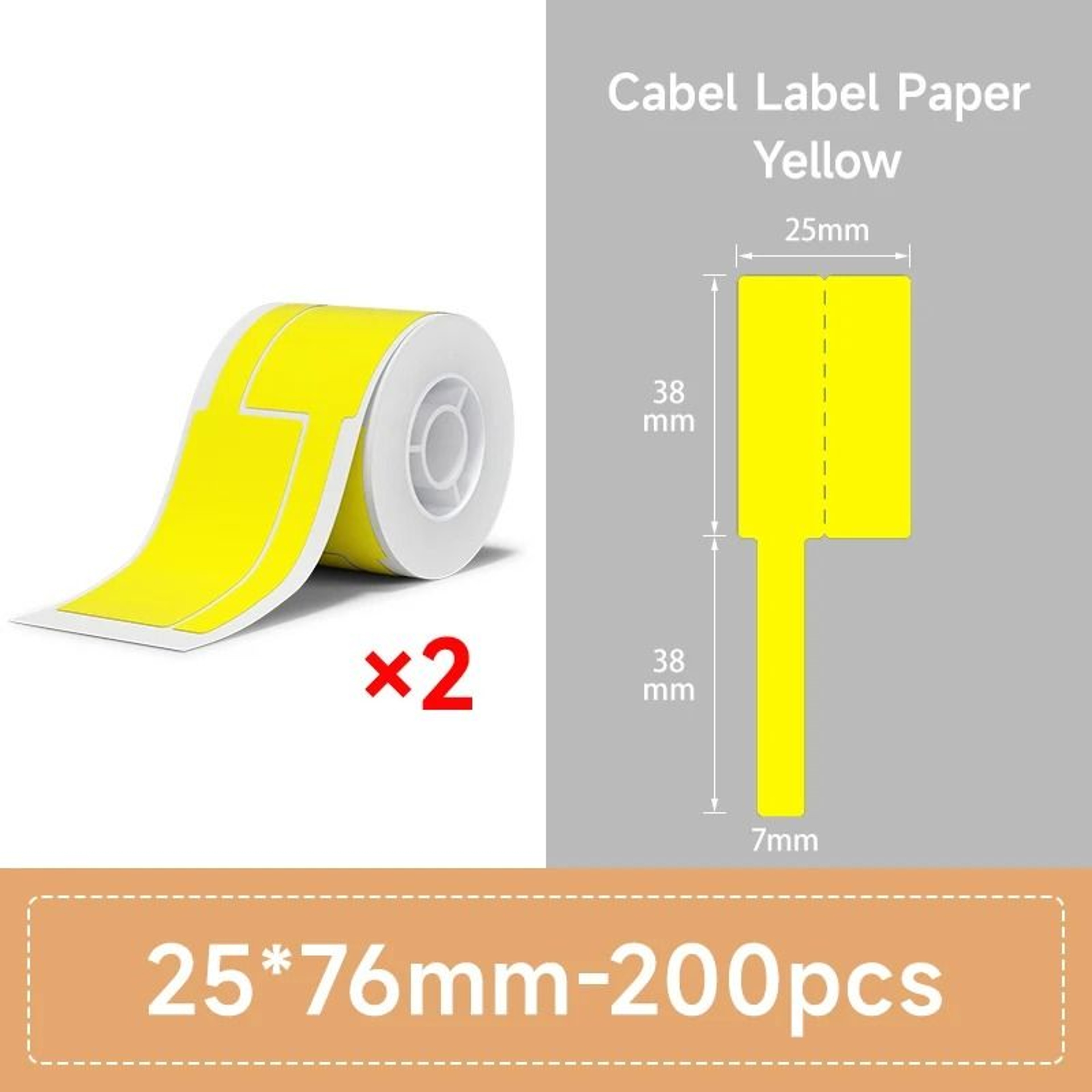 Color SelfAdhesive Network  Security Cable Thermal Label Sticker Tape 10