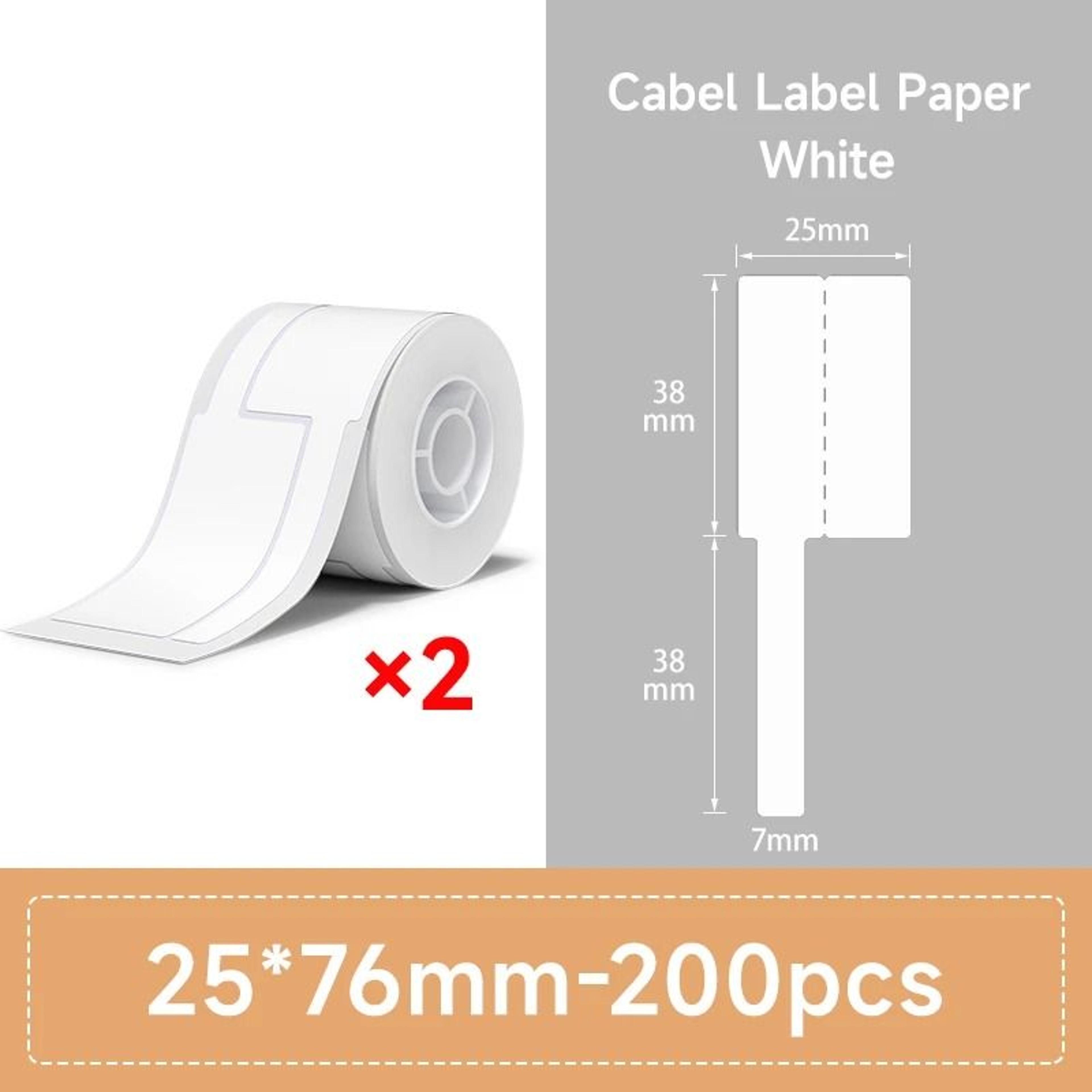 Color SelfAdhesive Network  Security Cable Thermal Label Sticker Tape 7