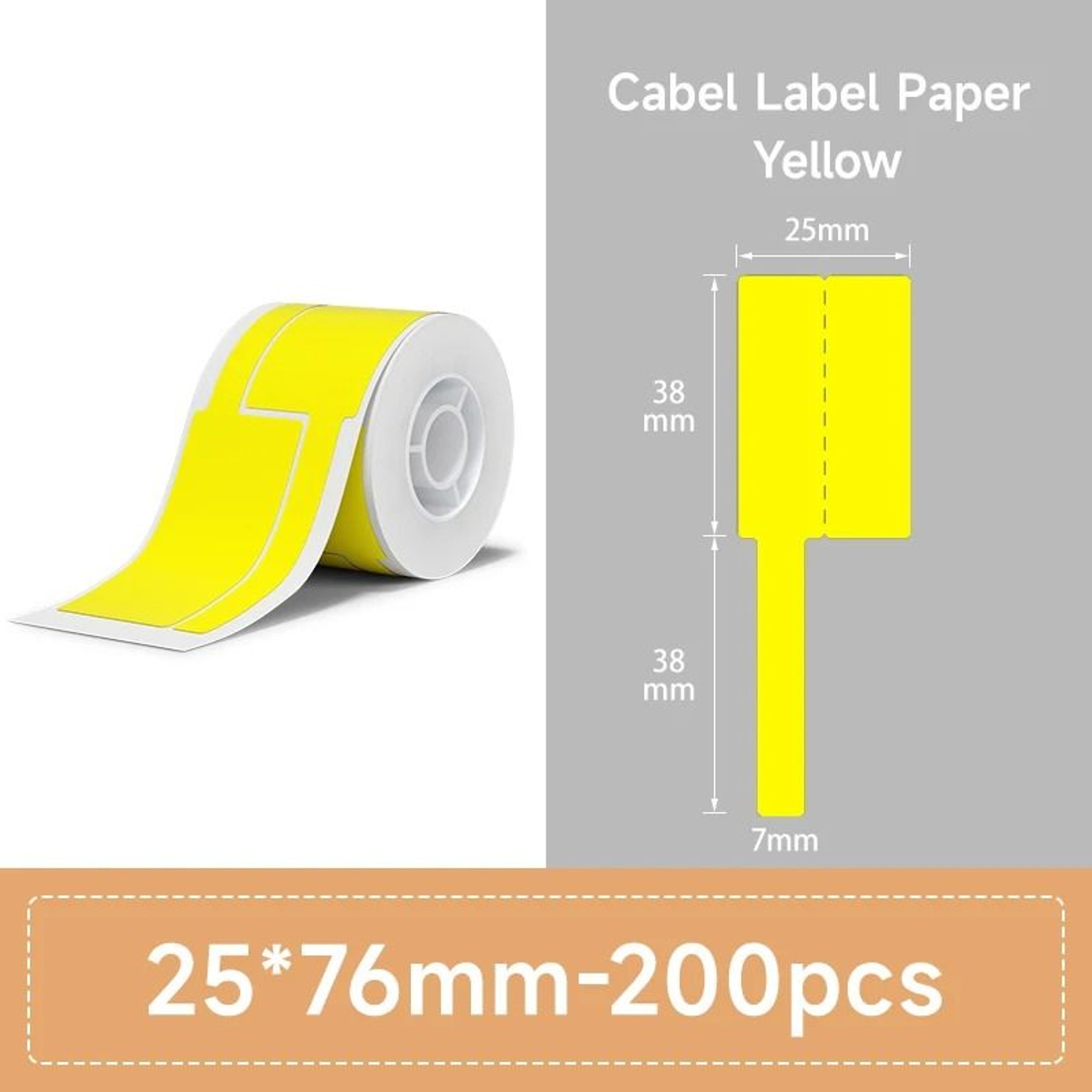 Color SelfAdhesive Network  Security Cable Thermal Label Sticker Tape 12