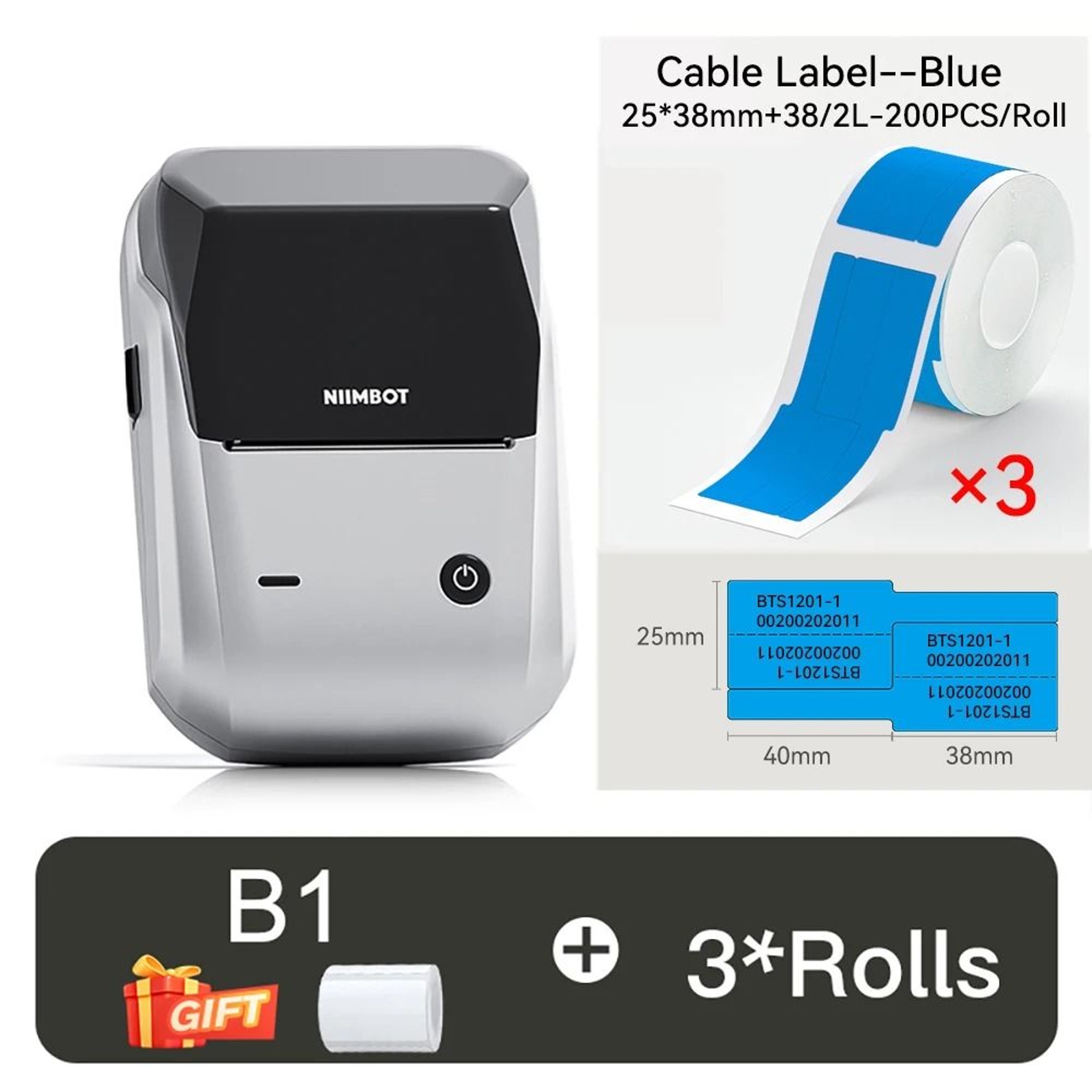 Mini Thermal Printer Portable Wireless Cable Label Machine 18