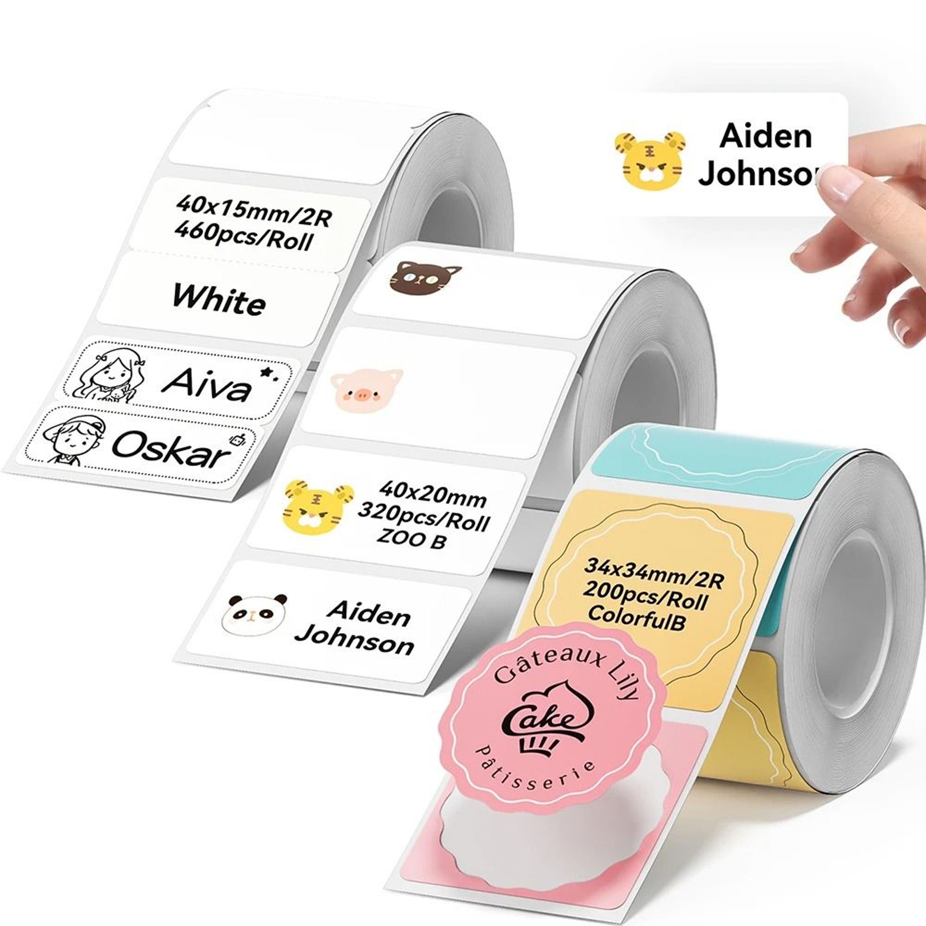 3Roll Pack MultiFormat Thermal Label Stickers 12