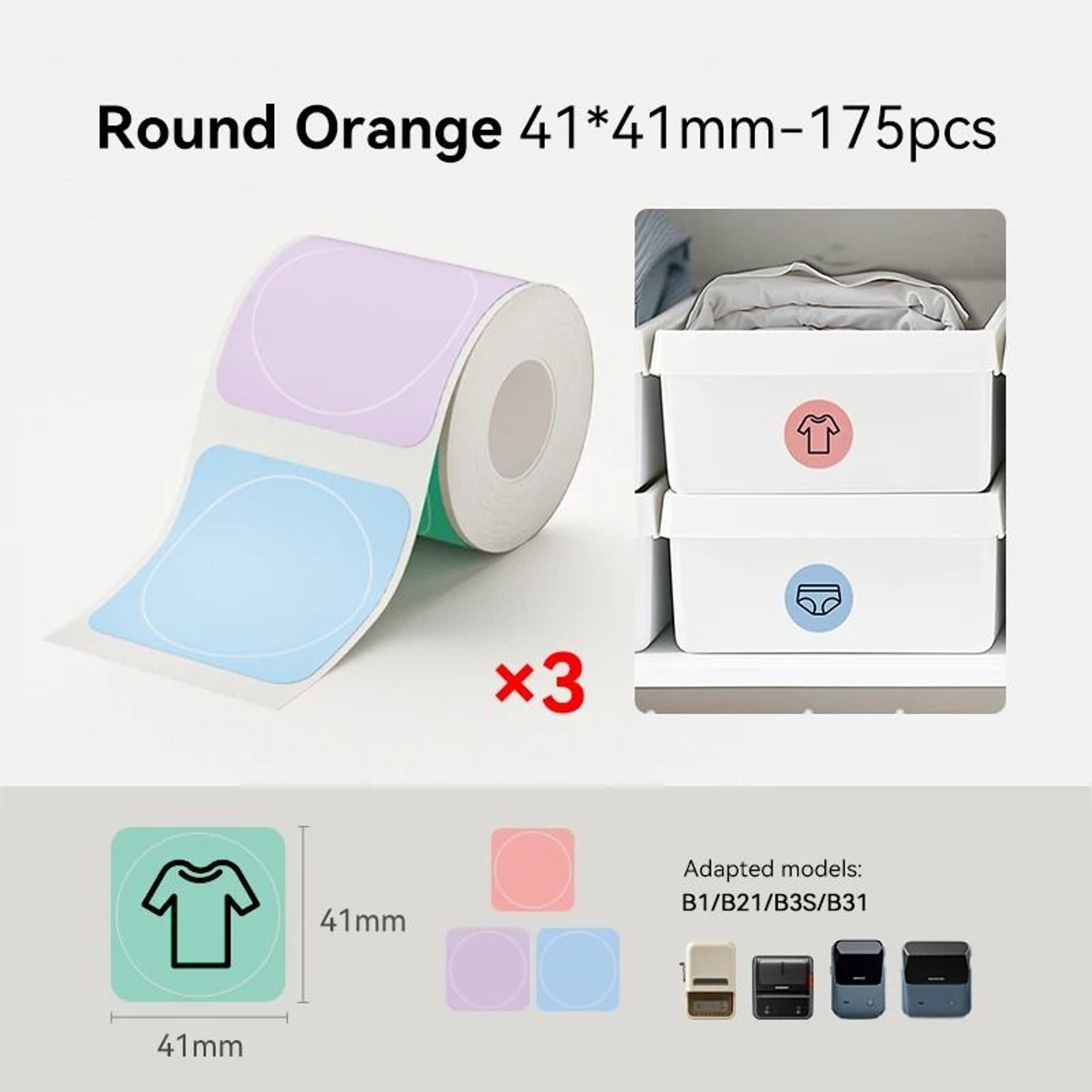 3Roll Pack MultiFormat Thermal Label Stickers 23