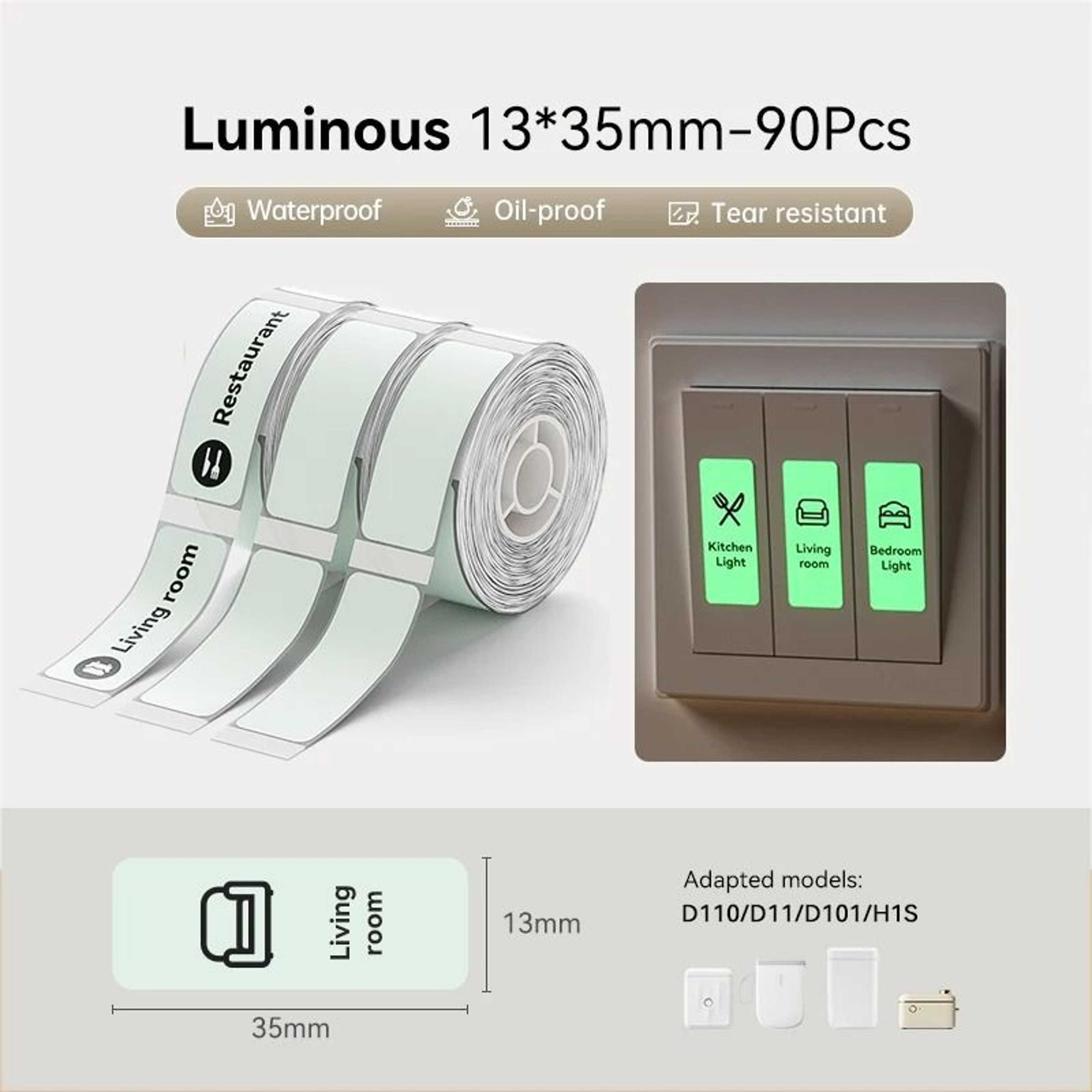 3Roll Pack Waterproof Thermal Label Sticker Paper Tape 15