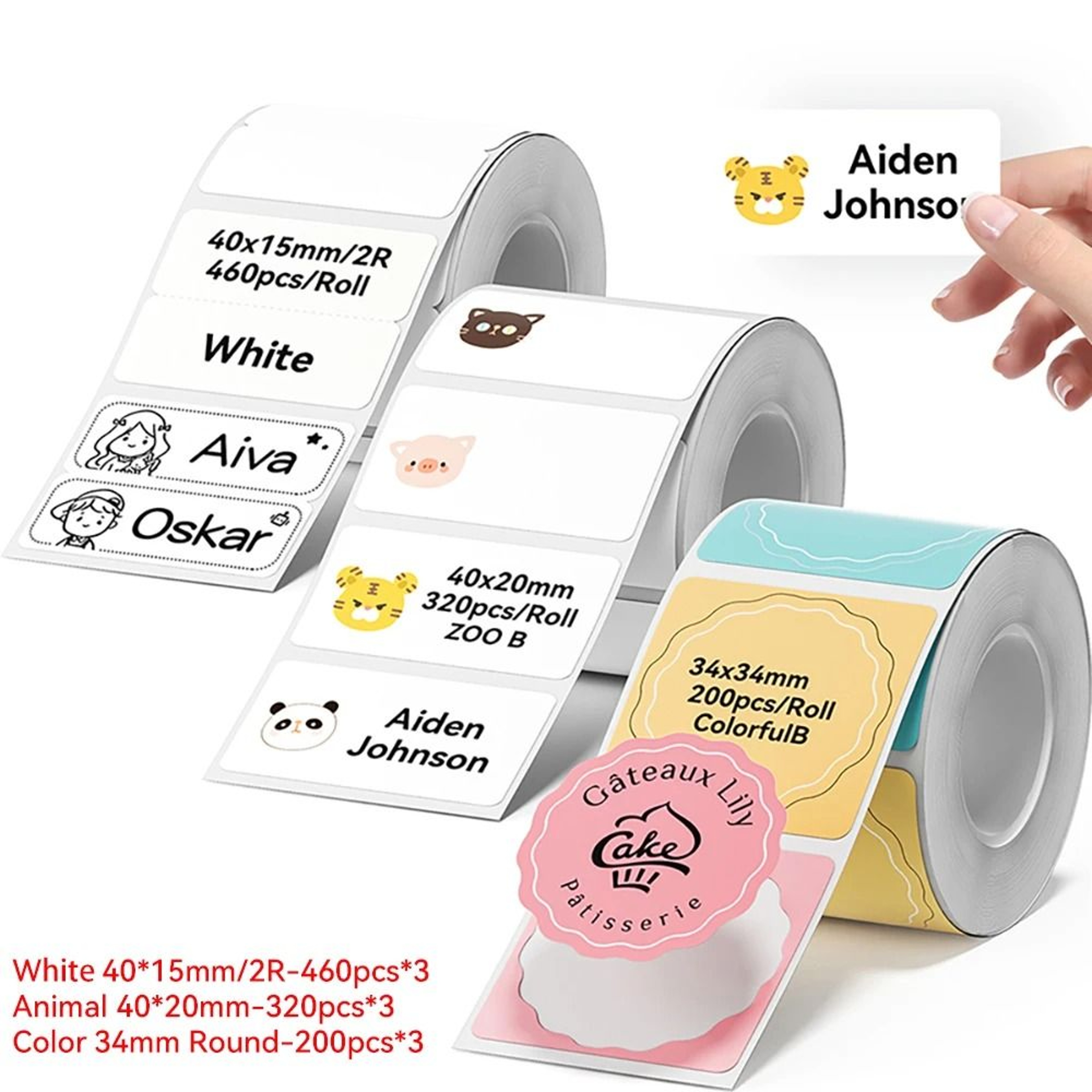 6Roll Bulk Pack Waterproof  OilProof Thermal Label Sticker Tape 26