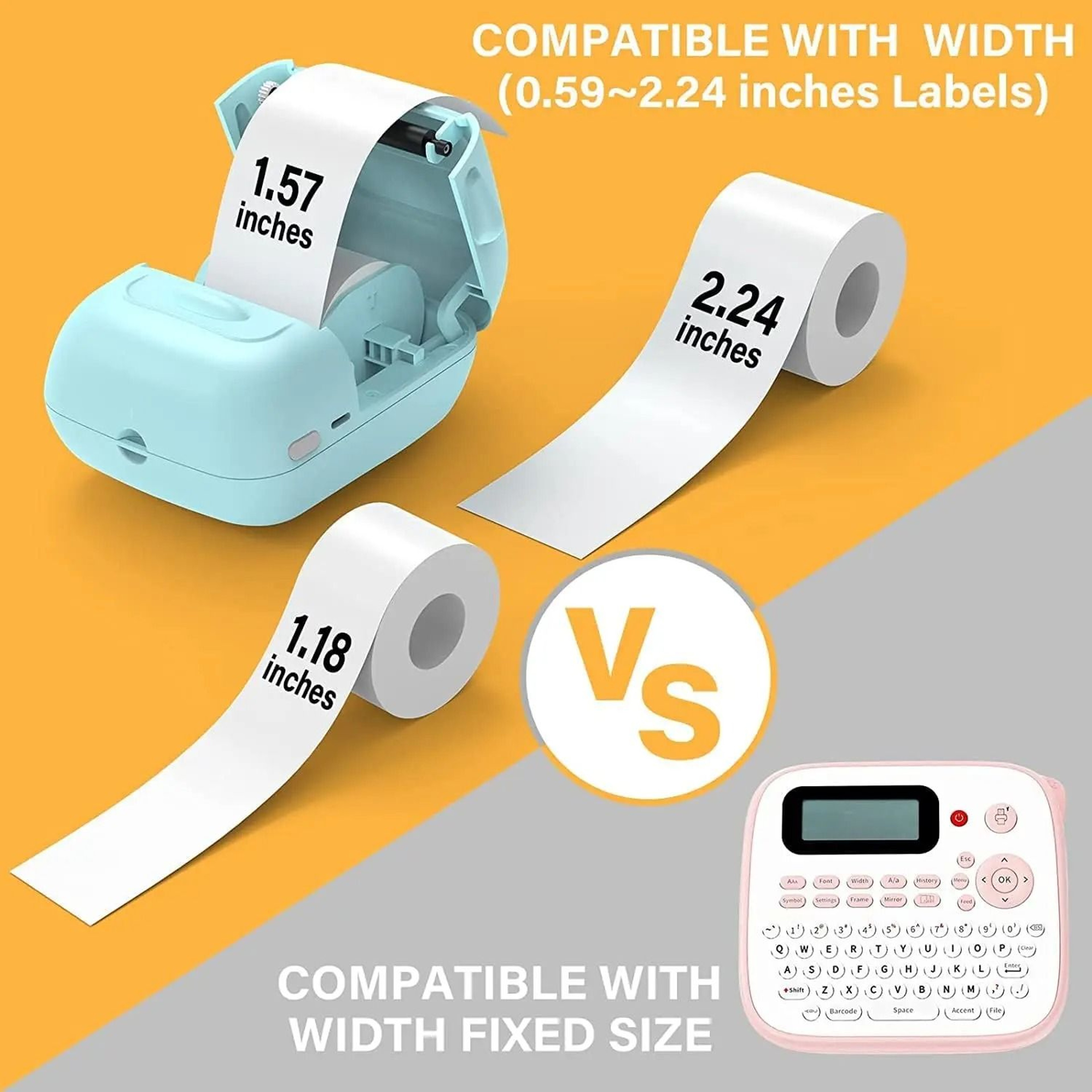 Portable Thermal Label Printer Wireless Bluetooth Inkless Pocket Label Maker 3