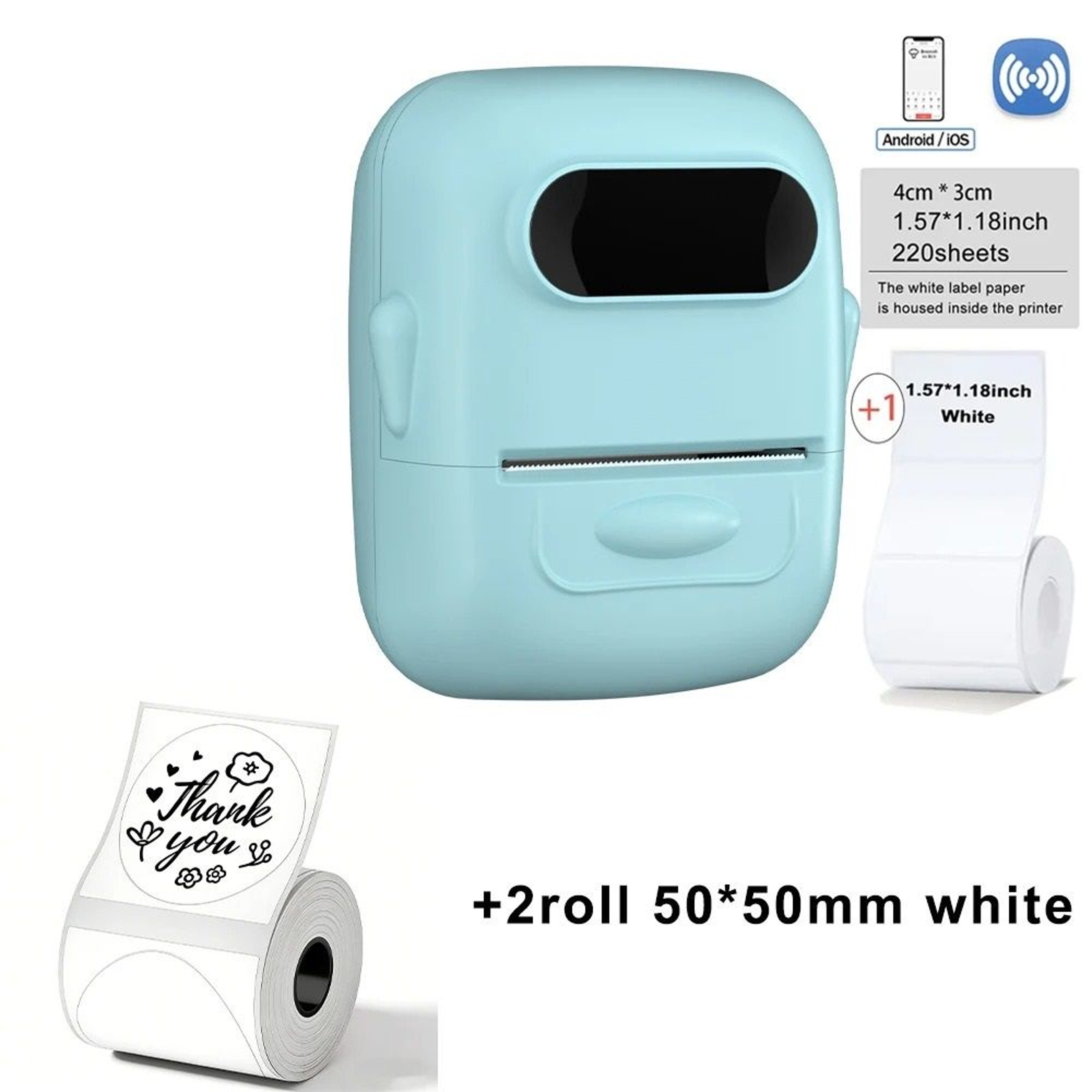 Portable Thermal Label Printer Wireless Bluetooth Inkless Pocket Label Maker 19