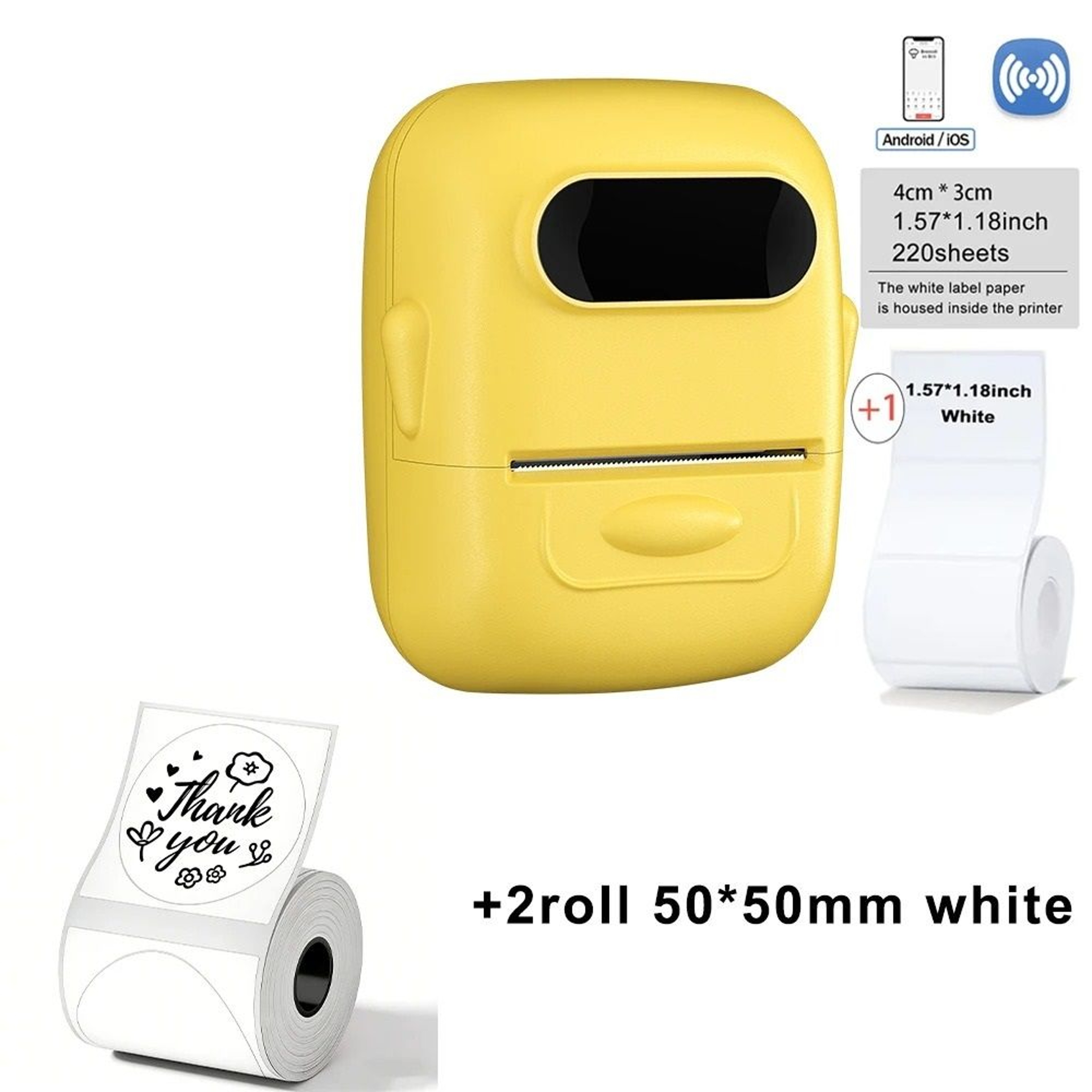 Portable Thermal Label Printer Wireless Bluetooth Inkless Pocket Label Maker 18
