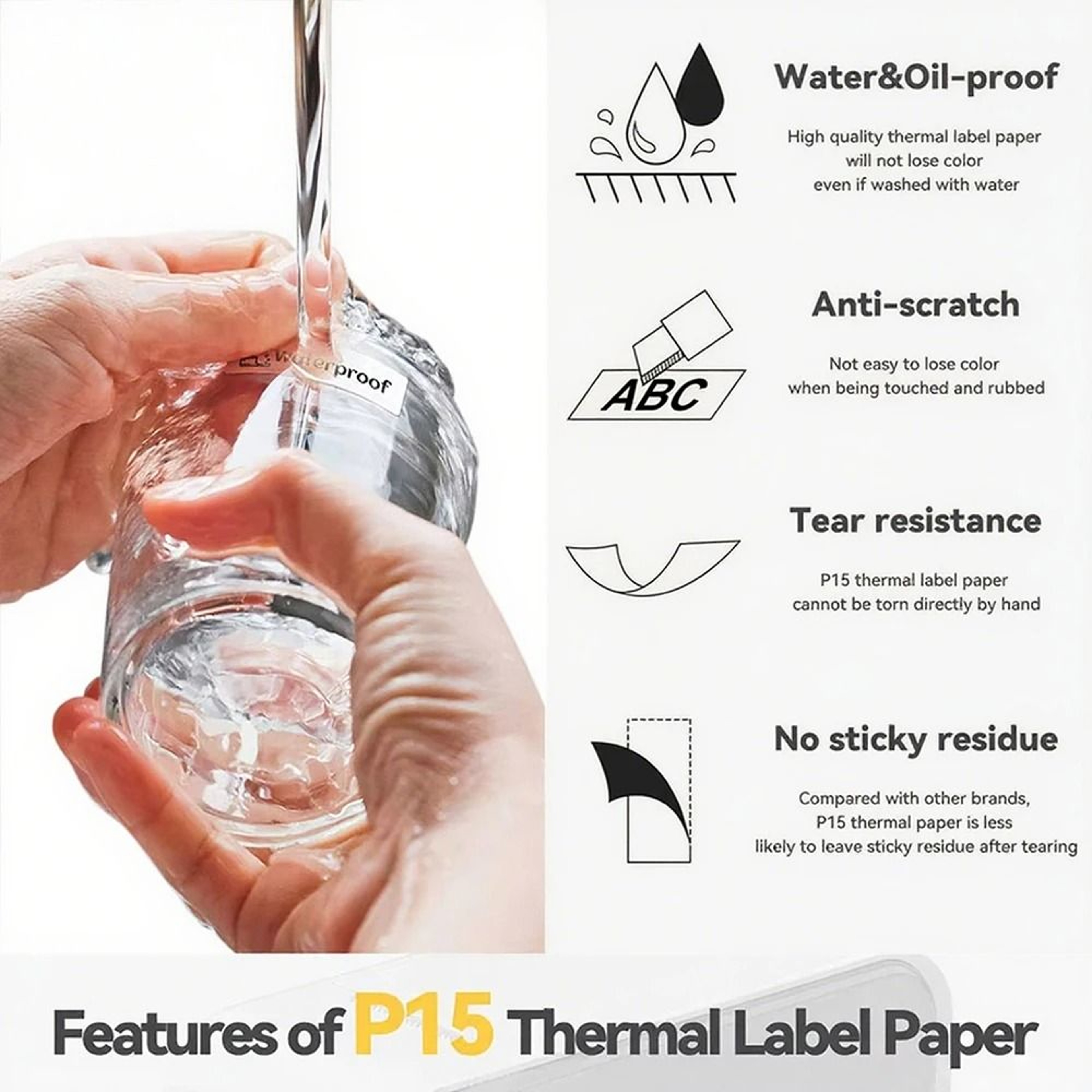 Portable Thermal Label Printer Wireless Bluetooth Inkless Pocket Sticker Maker 5