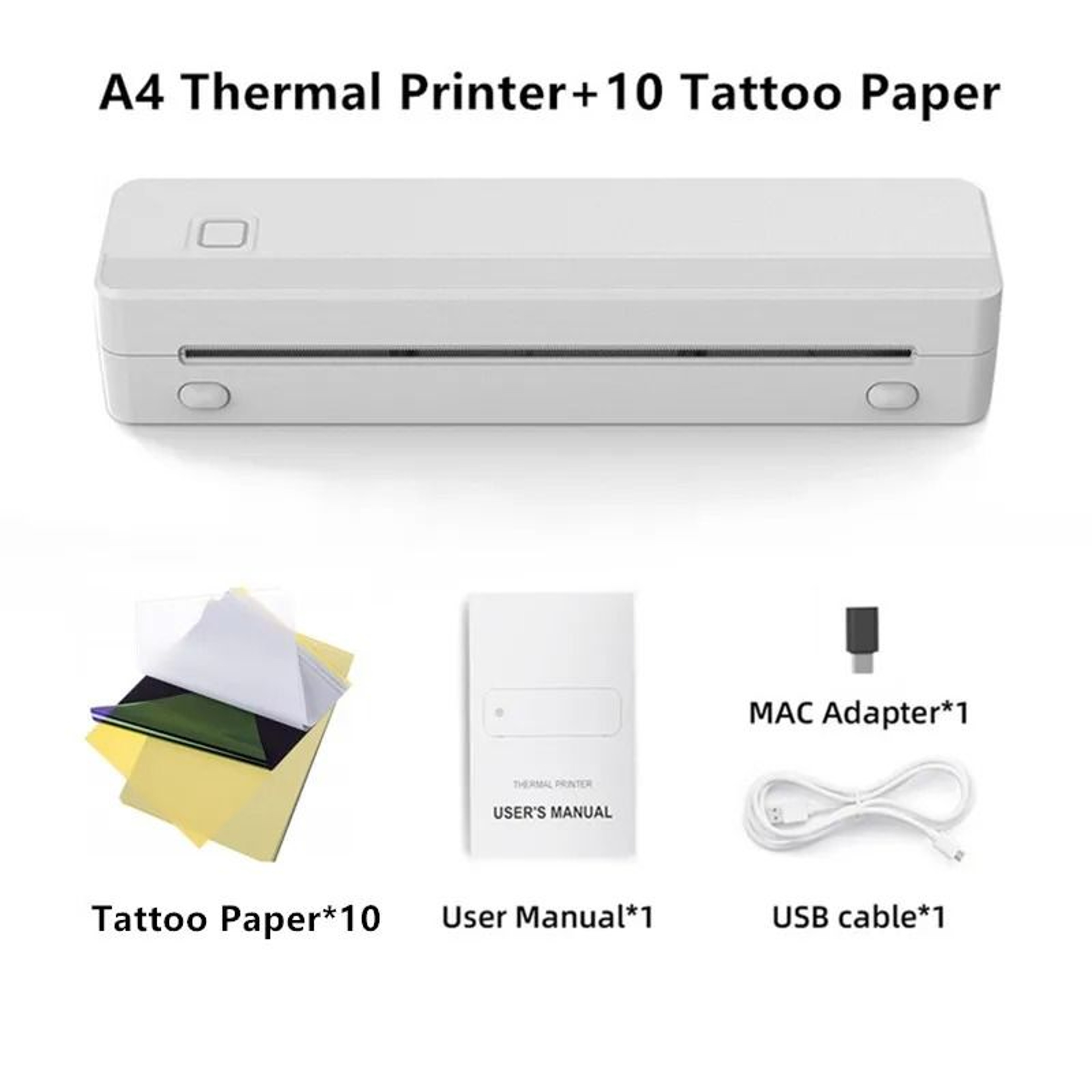Portable A4 Wireless Thermal Tattoo Stencil Printer For Bluetooth And USB 9