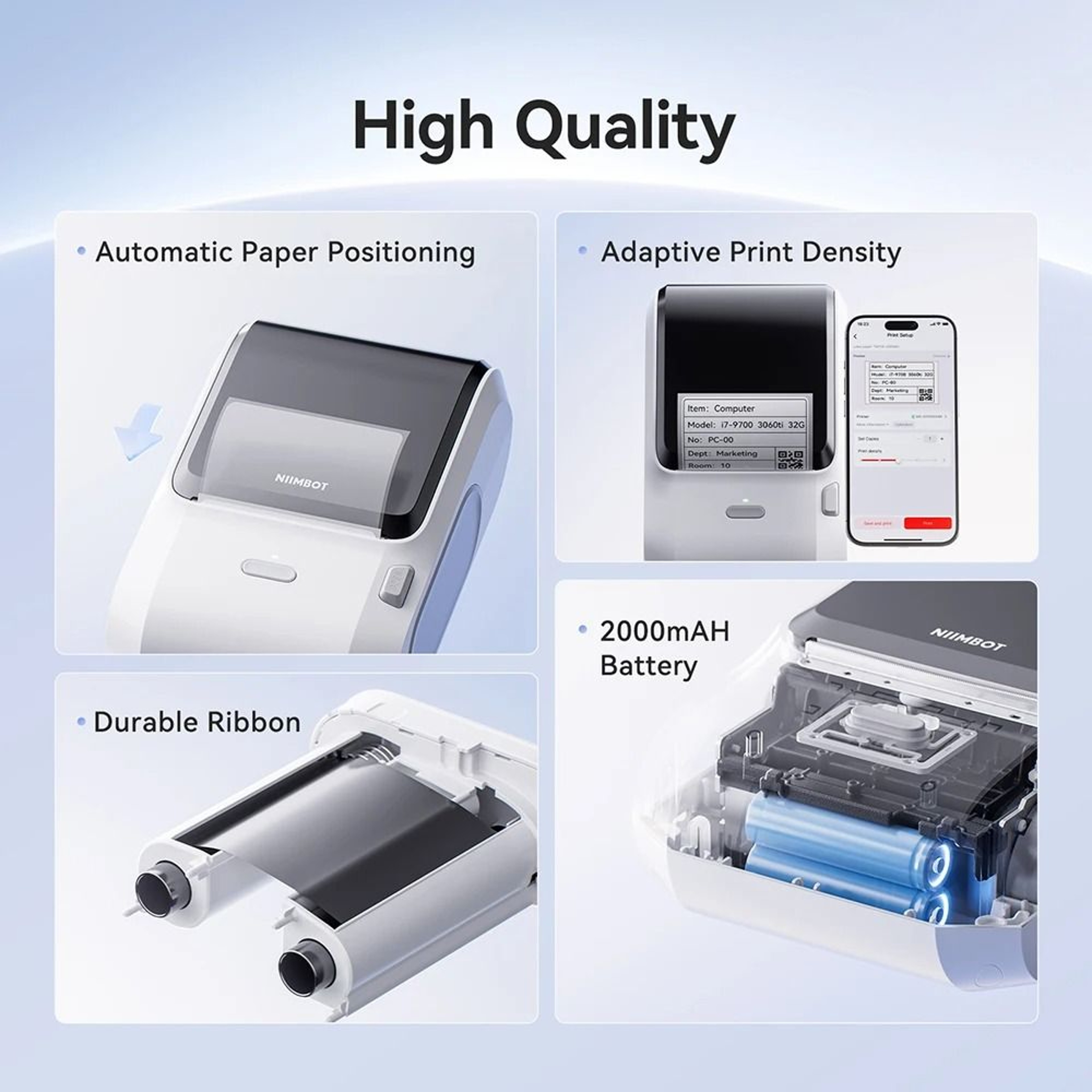 Commercial Thermal Transfer Barcode Label Printer For Jewelry Retail Perfume Business 4