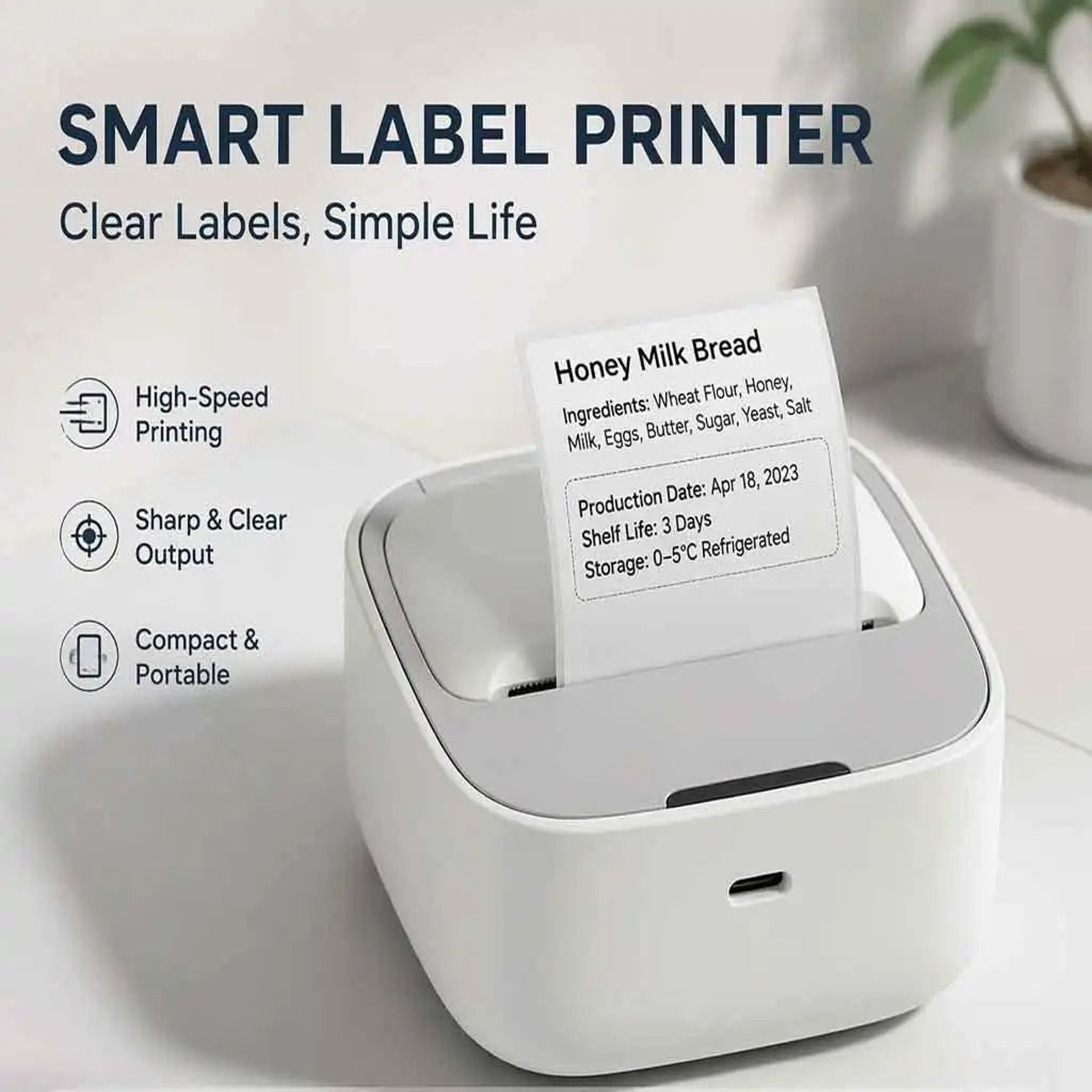 Desktop Wireless Bluetooth Thermal Shipping Label And Barcode Printer 2