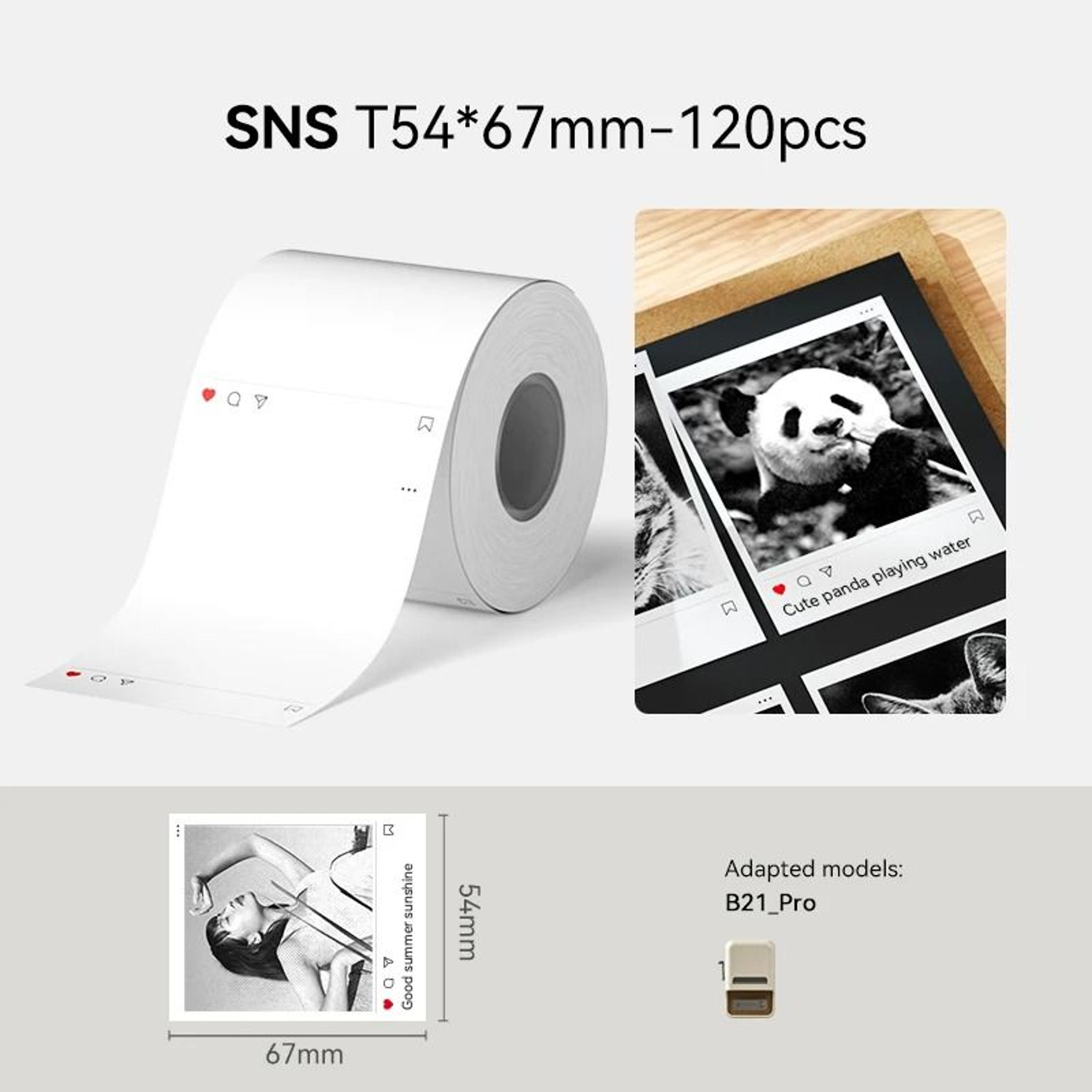 Desktop 300 DPI Wireless Thermal Label Printer Portable Sticker Maker 15